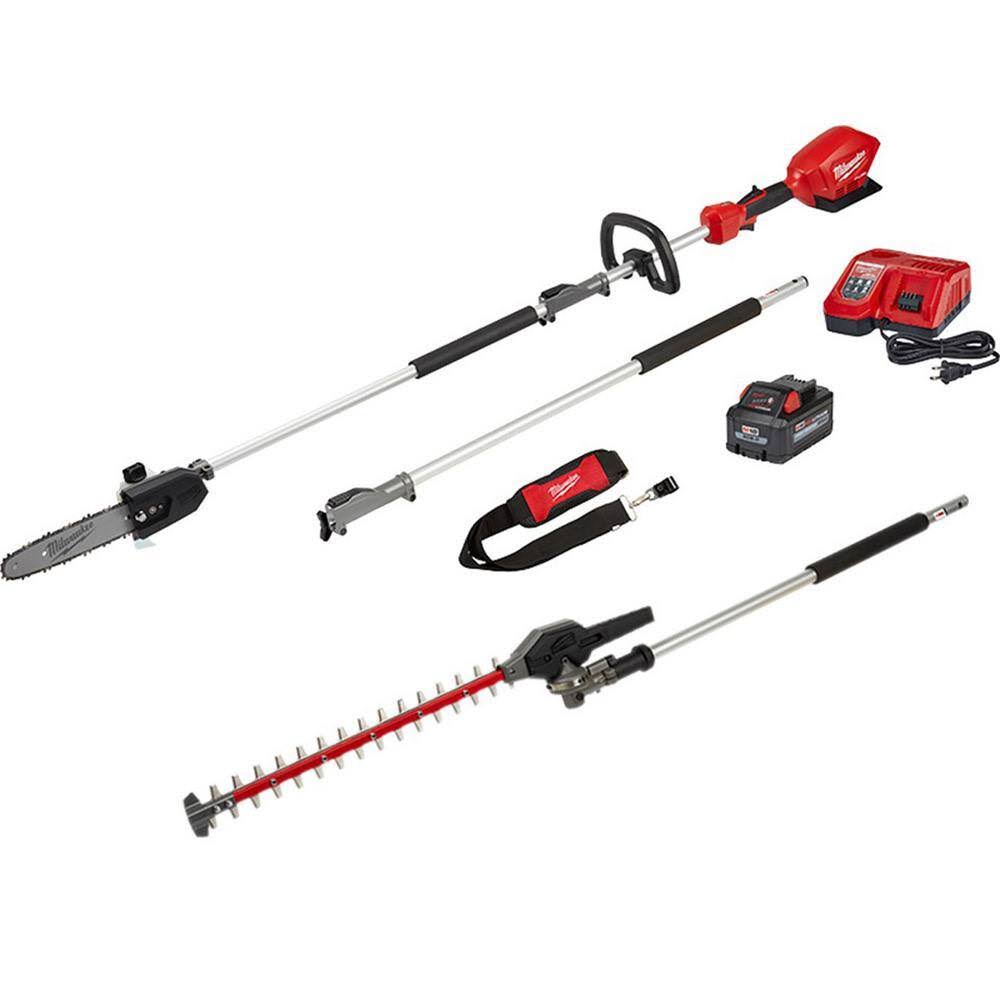 2825-21PS-49-16-2719 M18 FUEL 10 in. 18-Volt Lithium-Ion Brushless Cordless Pole Saw Kit w/Hedger Attachment and 8.0Ah Battery (2-Tool)