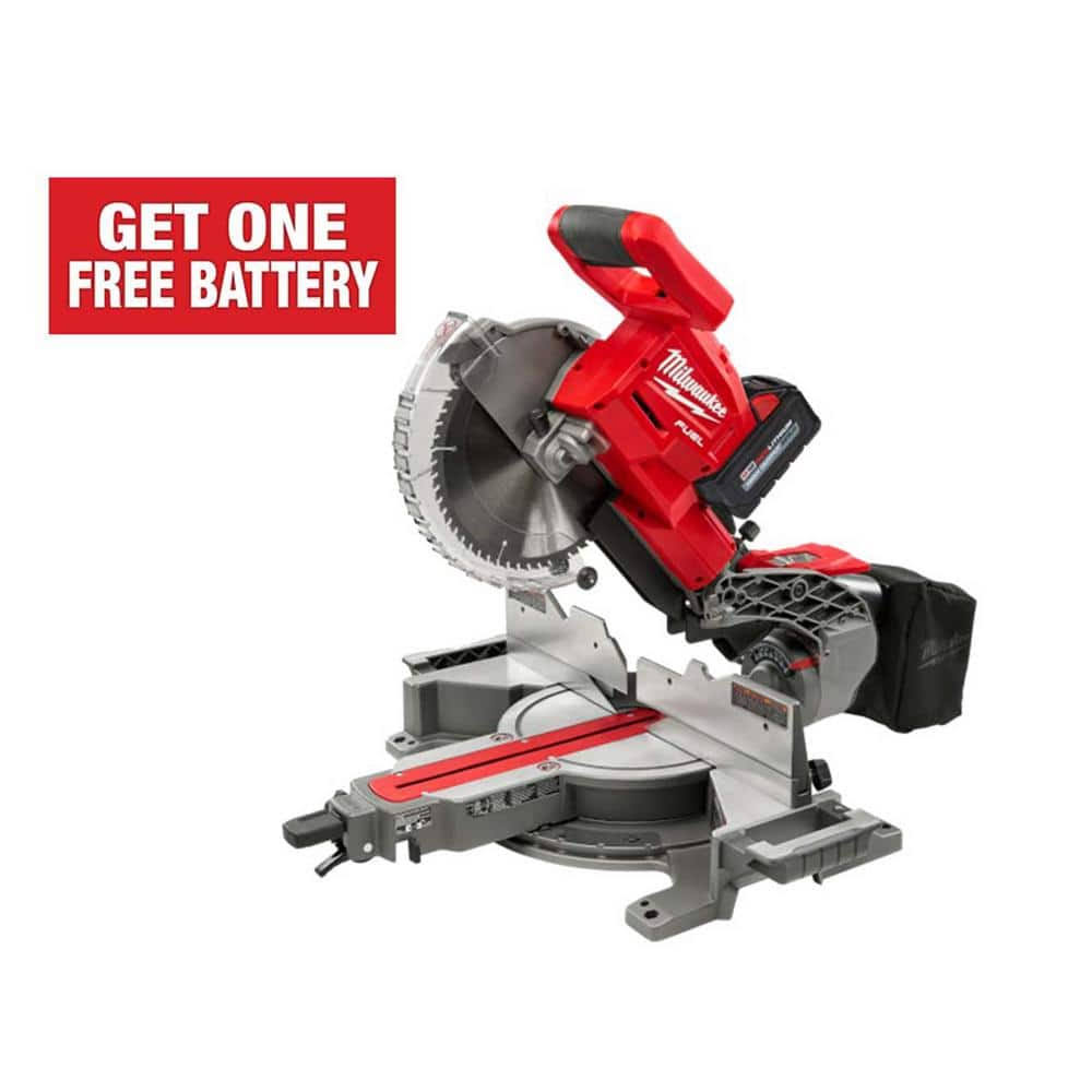 2734-21 M18 FUEL 18V 10 in. Lithium-Ion Brushless Cordless Dual Bevel Sliding Compound Miter Saw Kit with One 8.0 Ah Battery