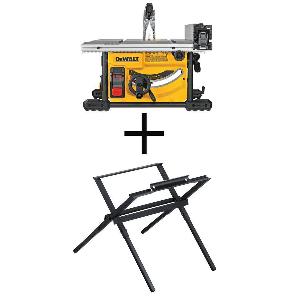 DWE7485WDW7451 15 Amp Corded 8-1/4 in. Compact Jobsite Table Saw and Compact Table Saw Stand