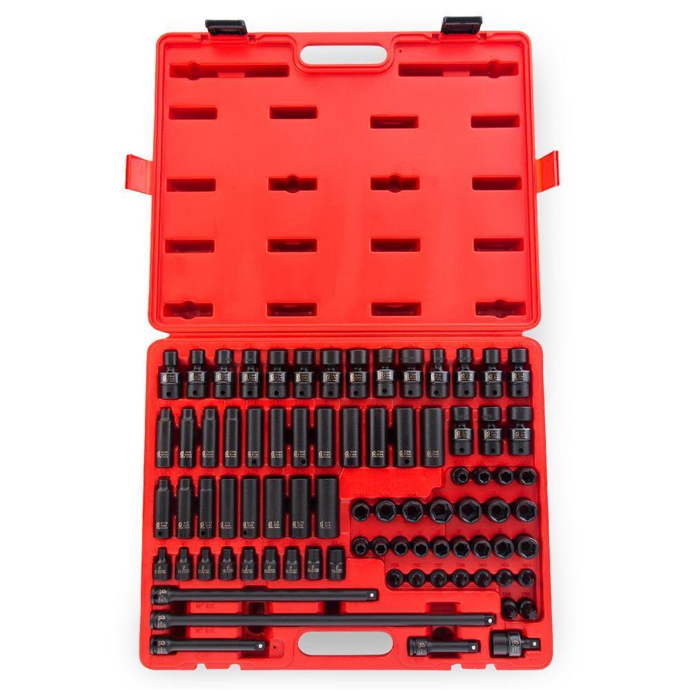3580 3/8 in. Drive Master Impact Socket Set (80-Piece)