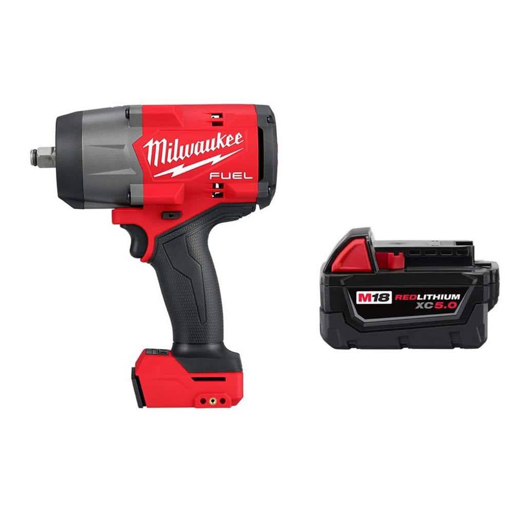 2967-20-48-11-1850 M18 FUEL 18V Lithium-Ion Brushless Cordless 1/2 in. Impact Wrench with Friction  w/XC 5.0 Ah Battery