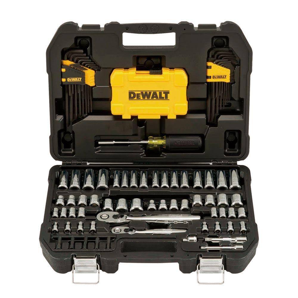 DWMT73801 1/4 in. x 3/8 in. Drive Polished Chrome Mechanics Tool Set (108-Piece)