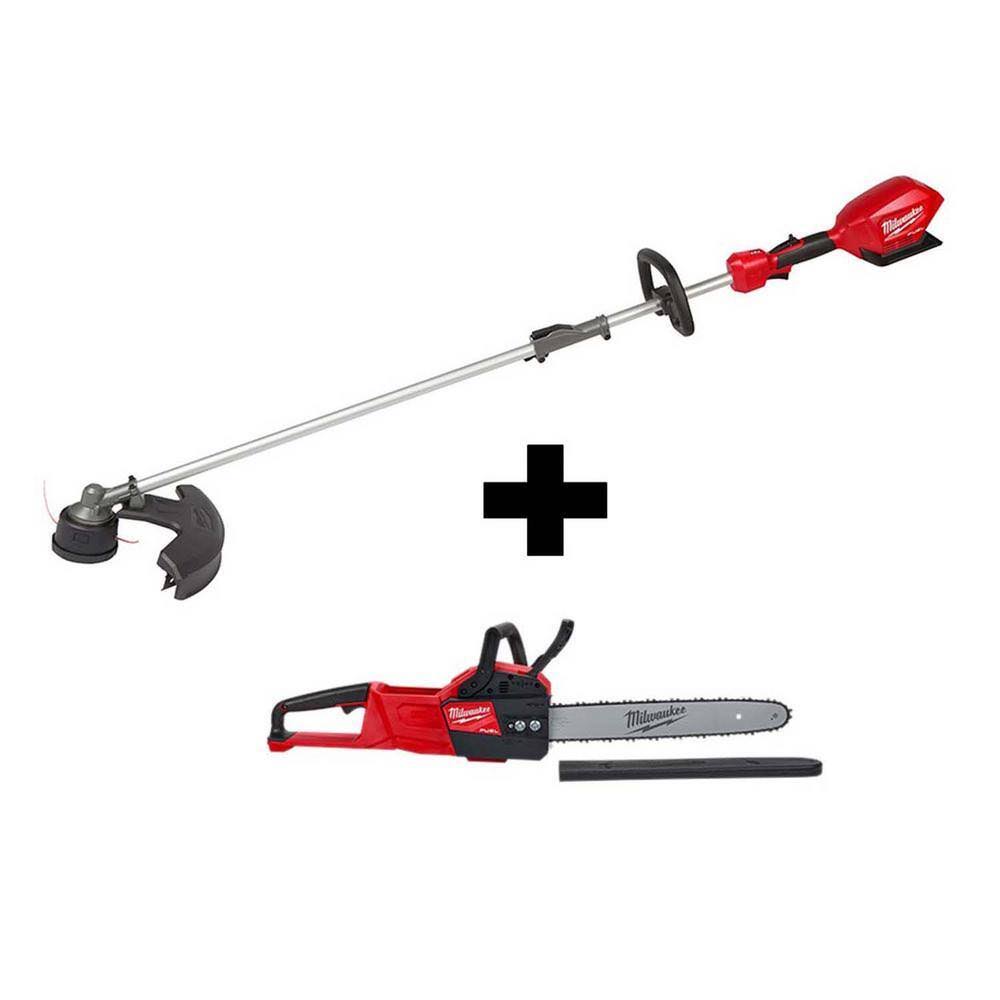 2825-20ST-2727-20 M18 FUEL 18V Lithium-Ion Cordless Brushless QUIK-LOK String Trimmer and Chainsaw Combo Kit (2-Tool)