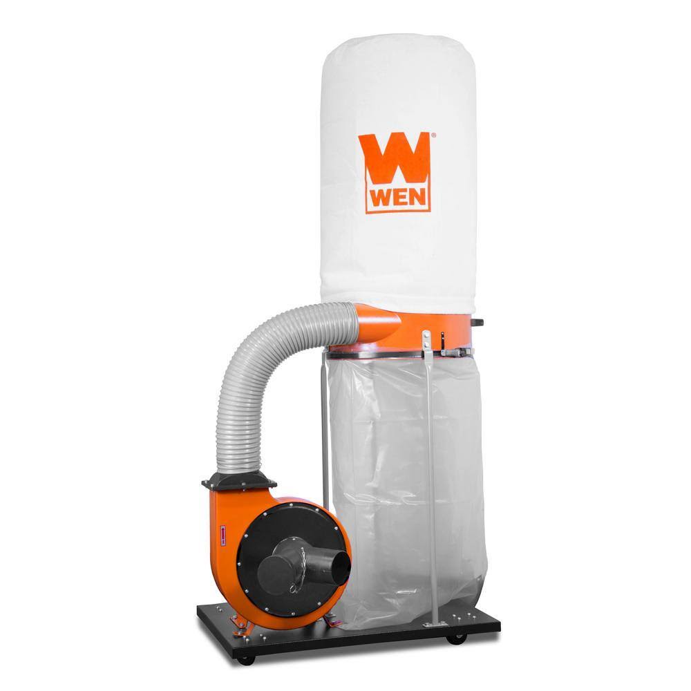 DC1300 1,300 CFM 14 Amp 50 Gal. 5 Mic Woodworking Dust Collector with Collection Bag and Mobile Base