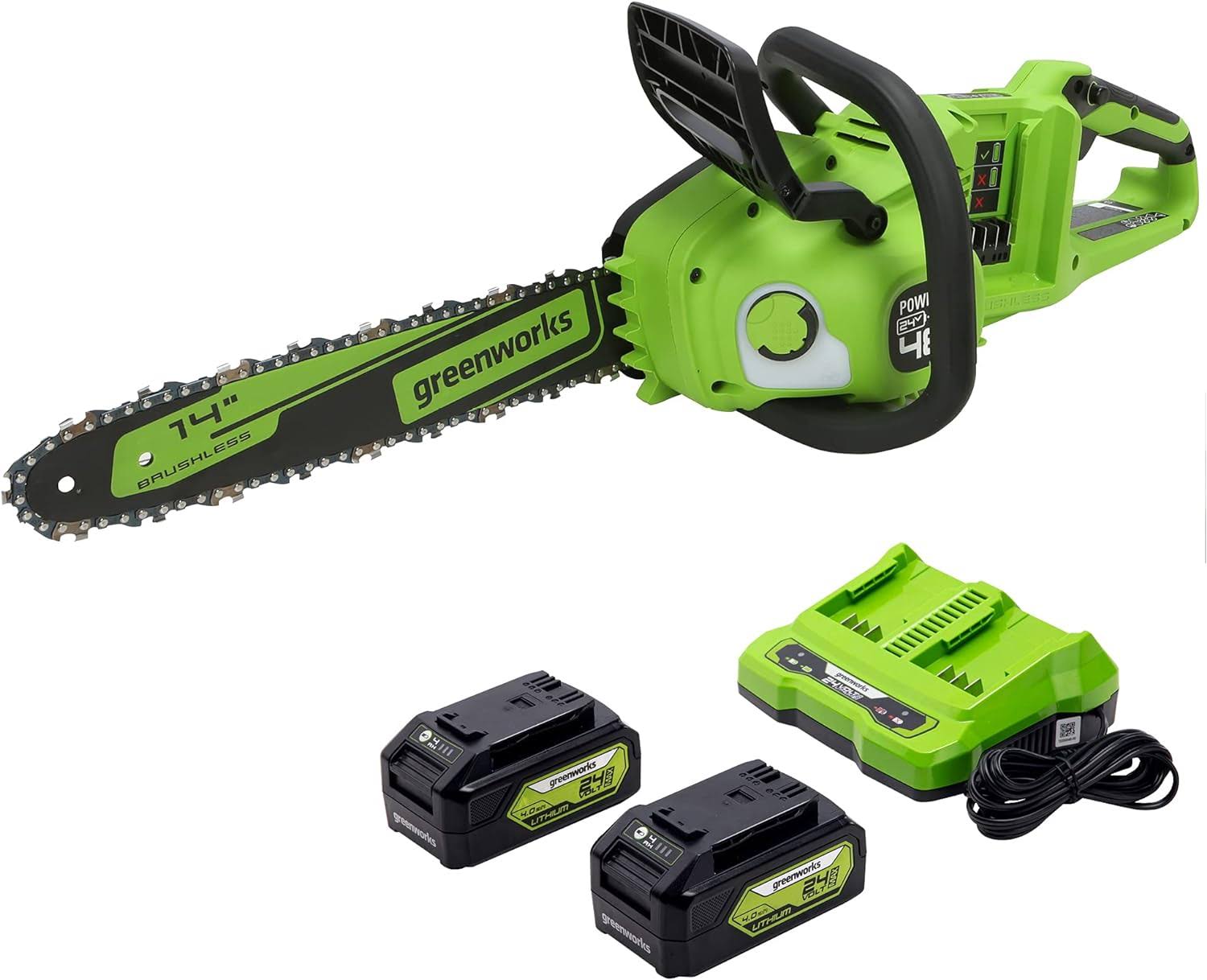 40V 12  Cordless Compact Chainsaw (Great For Storm Clean-Up, Pruning, and Camping), Tool Only