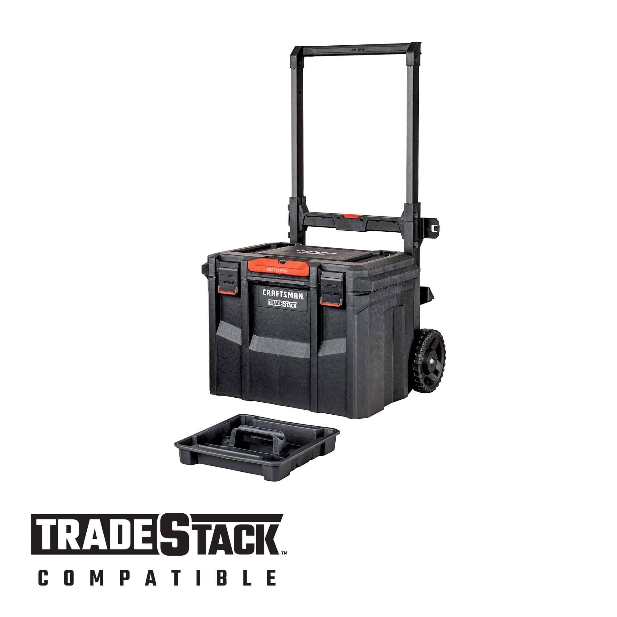 TRADESTACK System 22.5-in Black Structural Foam Lockable Tool Box