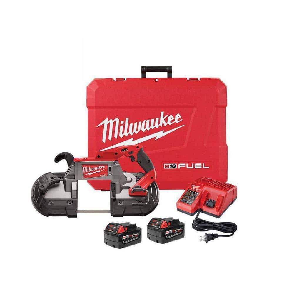 M18 FUEL 18V Lithium-Ion Brushless Cordless Deep Cut Band Saw with Two 5.0Ah Batteries, Charger, Hard Case