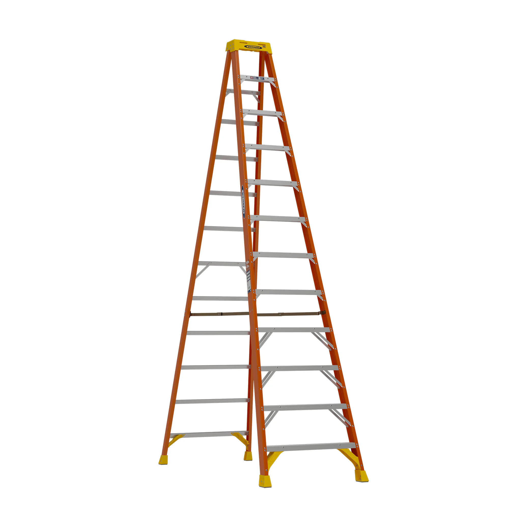 NXT1A 12-ft Fiberglass Type 1A-300-lb Load Capacity Step Ladder