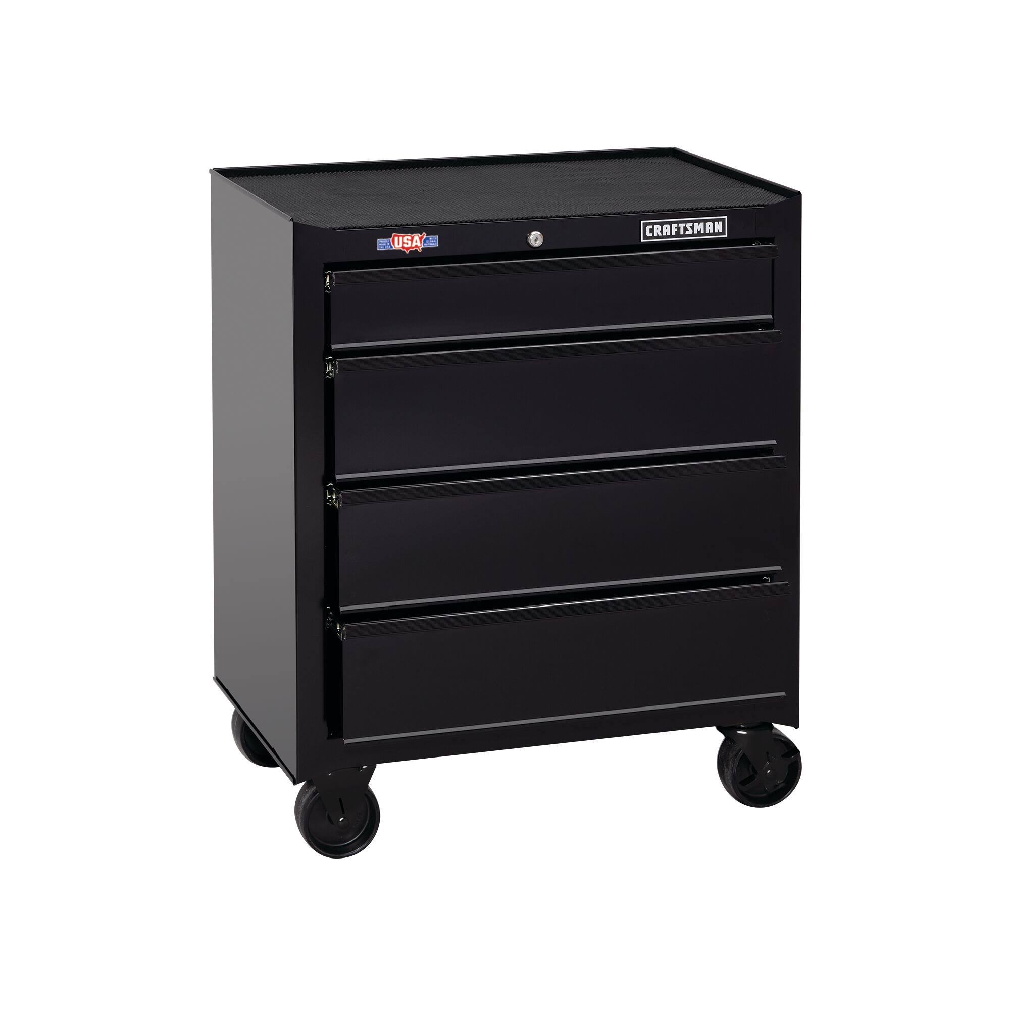 CMST22741BK 1000 Series 26.5-in W x 32.5-in H 4-Drawer Steel Rolling Tool Cabinet (Black)