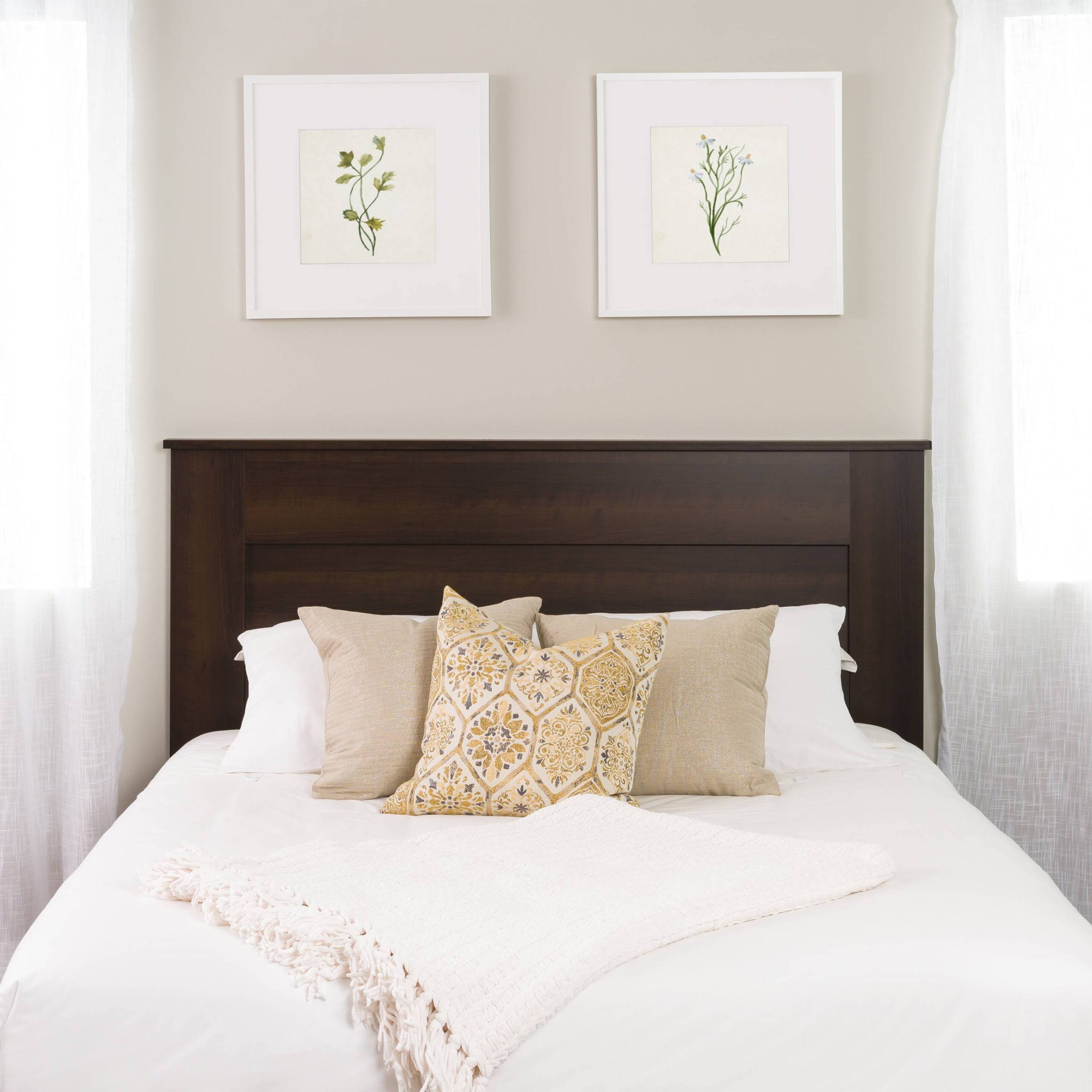 Select Espresso Queen Flat Panel Headboard