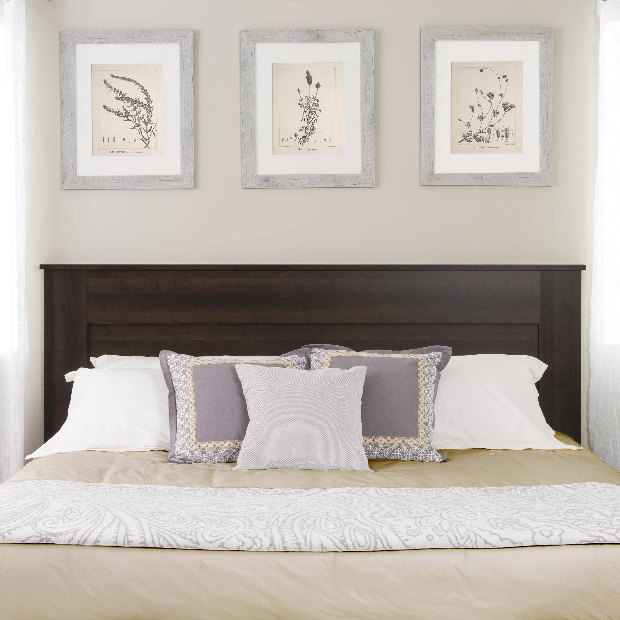Select Flat Panel Headboard, King, Rich Espresso Finish