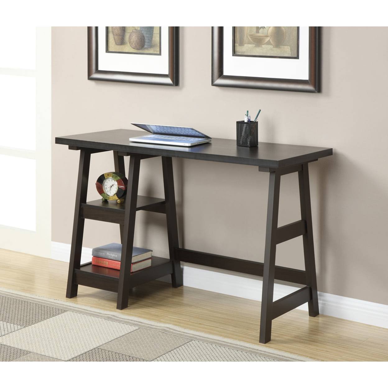 2Go Trestle Desk, Espresso