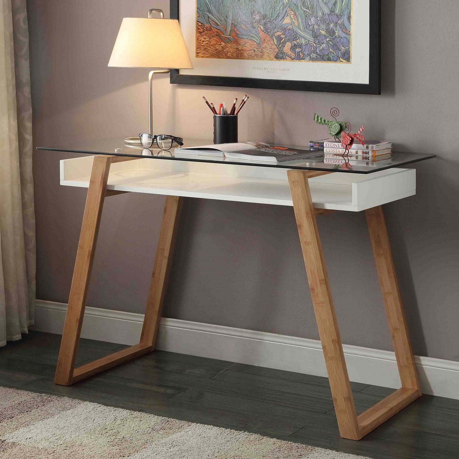 Oslo Sundance Desk, White/Glass