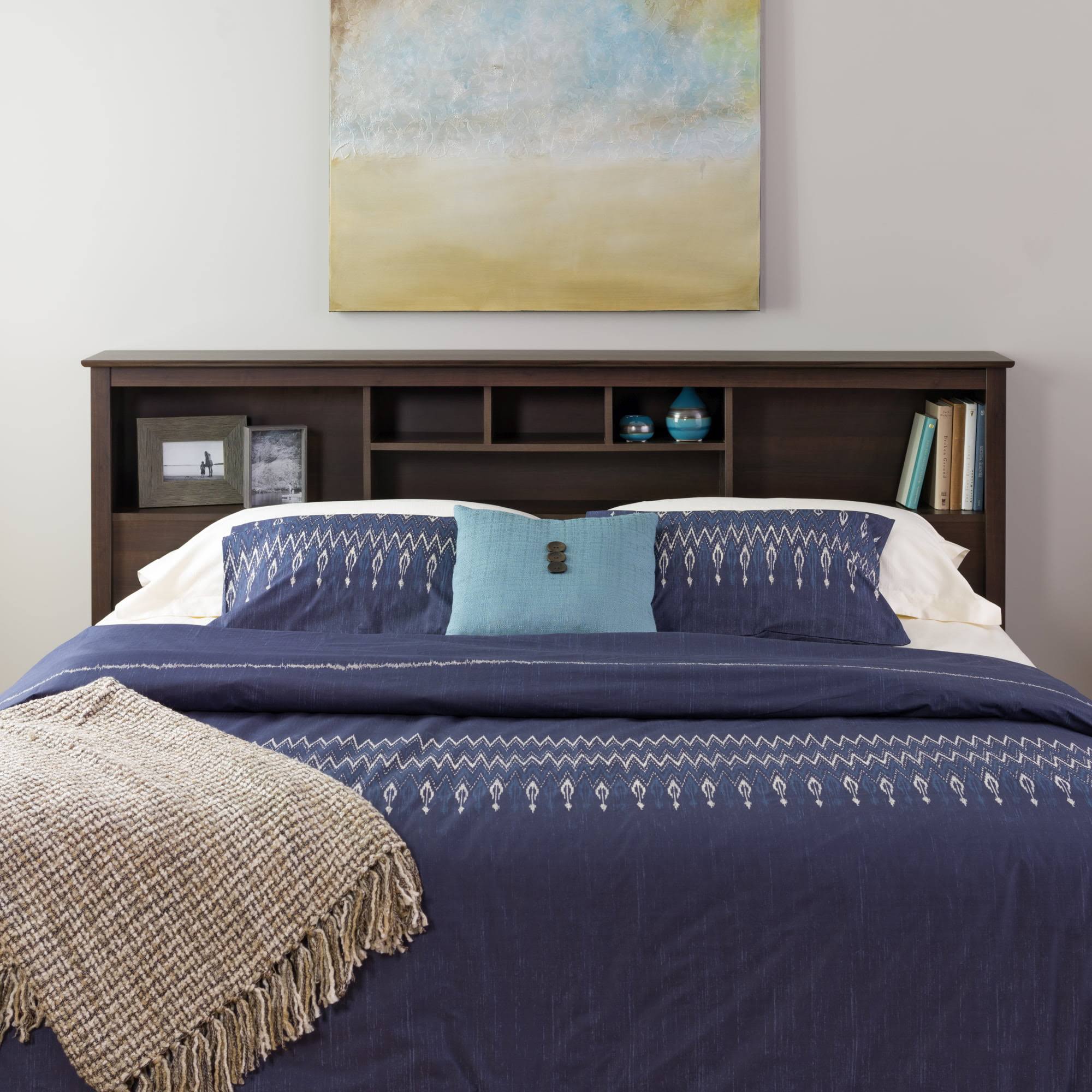 Fremont Espresso King Bookcase Wood Headboard