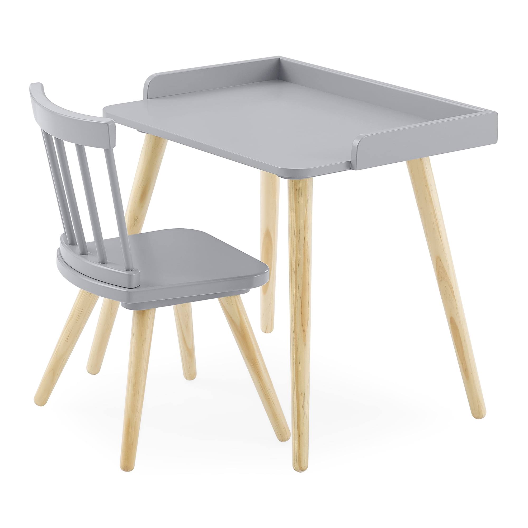 Essex Desk   Chair Set, Green Guard Gold Certified, Greenguard Gold Certified, Grey/Natural
