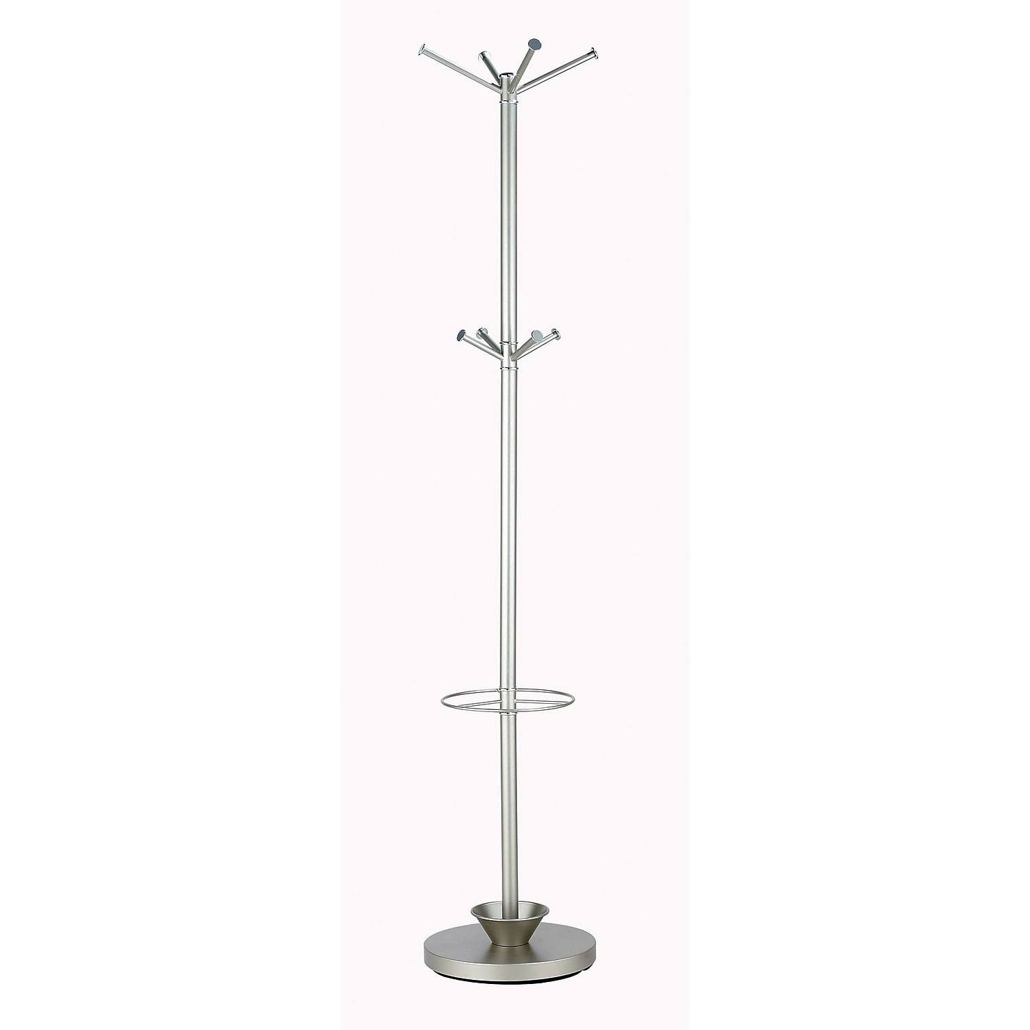 Adesso Quatro Umbrella Stand Coat Rack, Champagne Steel