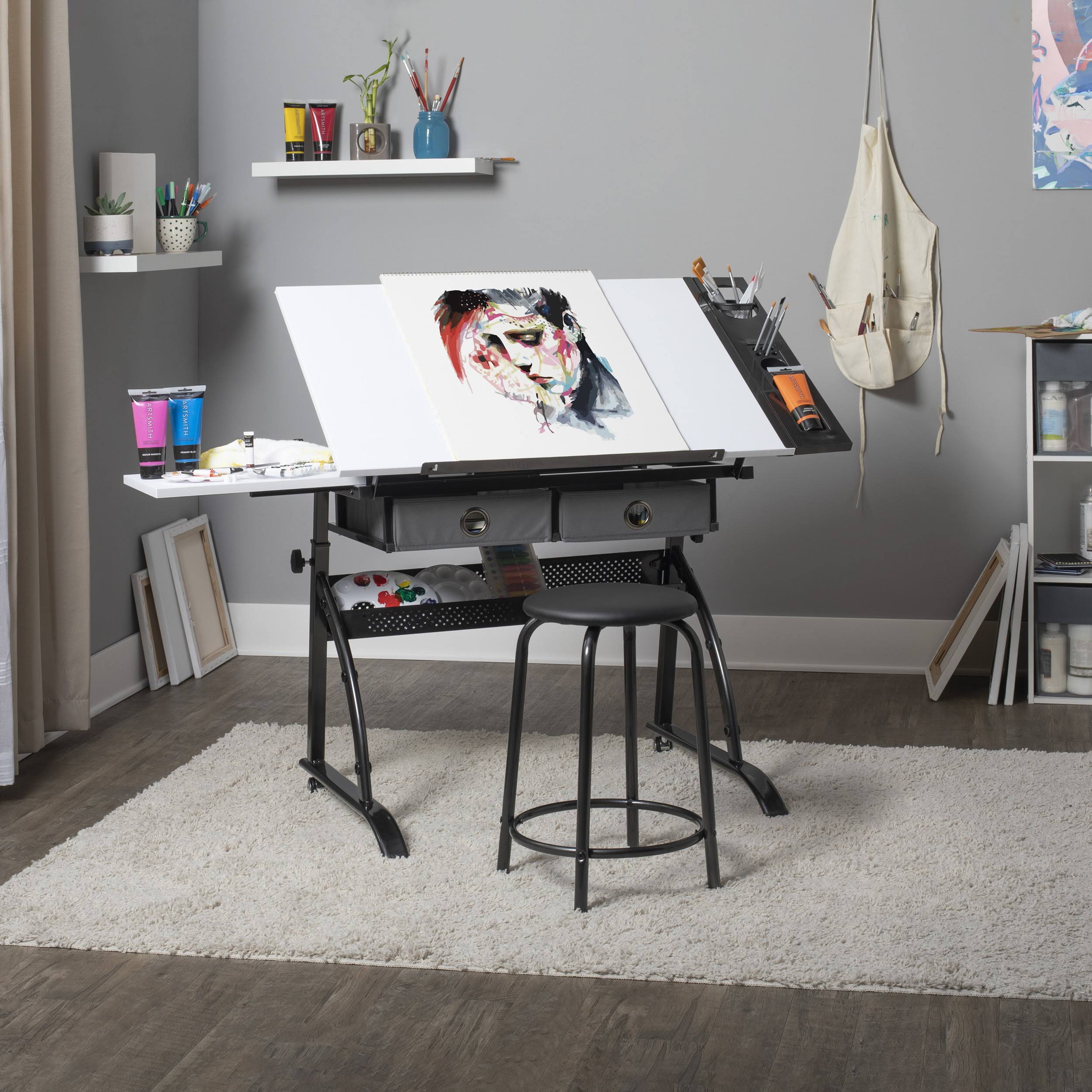 Core Drafting Table and Stool 2 Pc. Craft and Drawing Center