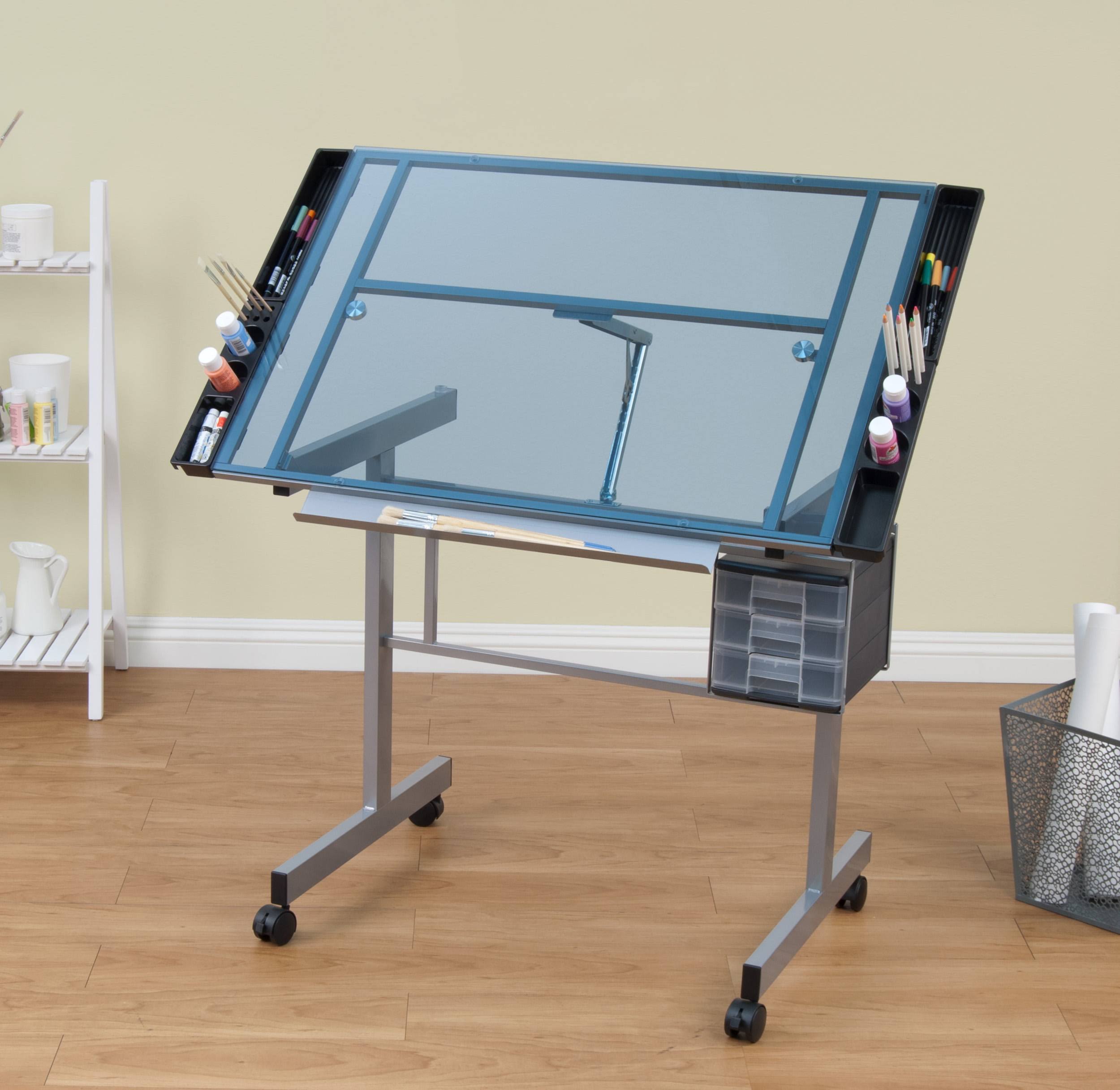 Glass Top Vision Rolling Drafting Table