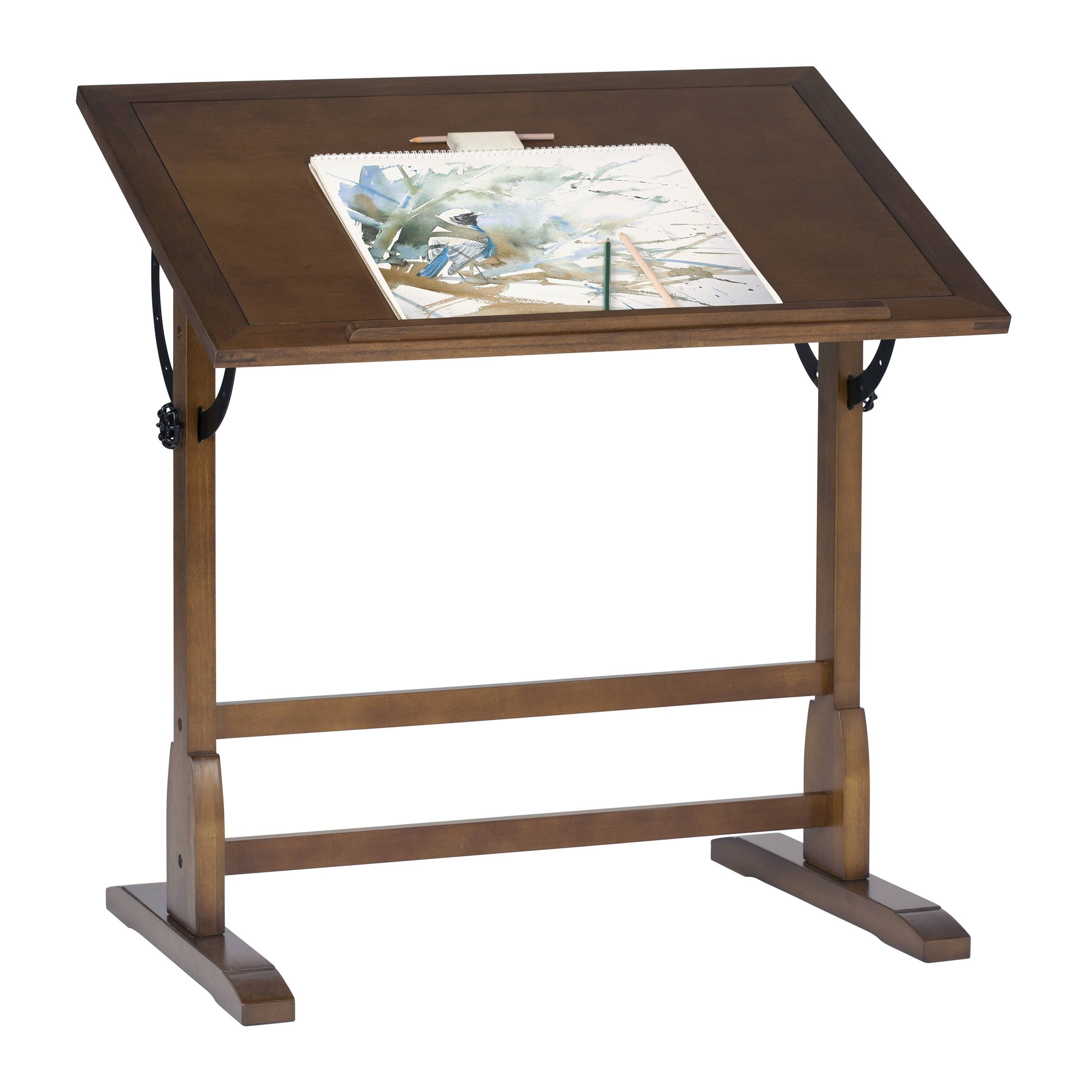 Vintage Solid Wood Drawing/Drafting Table with 36  x 24  Angle Adjustable Top