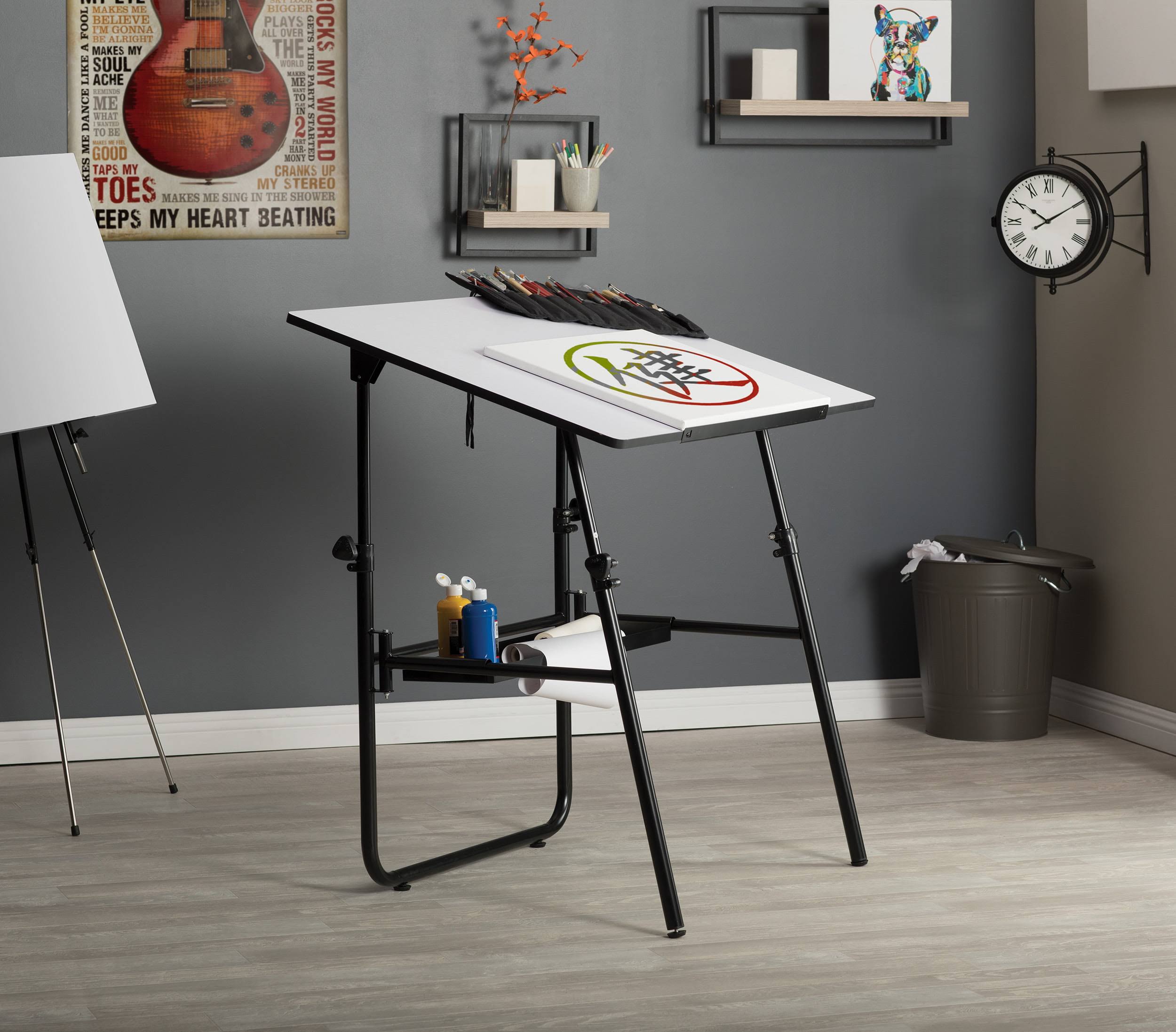 Ultima Drafting Table with Adjustable Fold-A-Way Base and 42 x 30  Top
