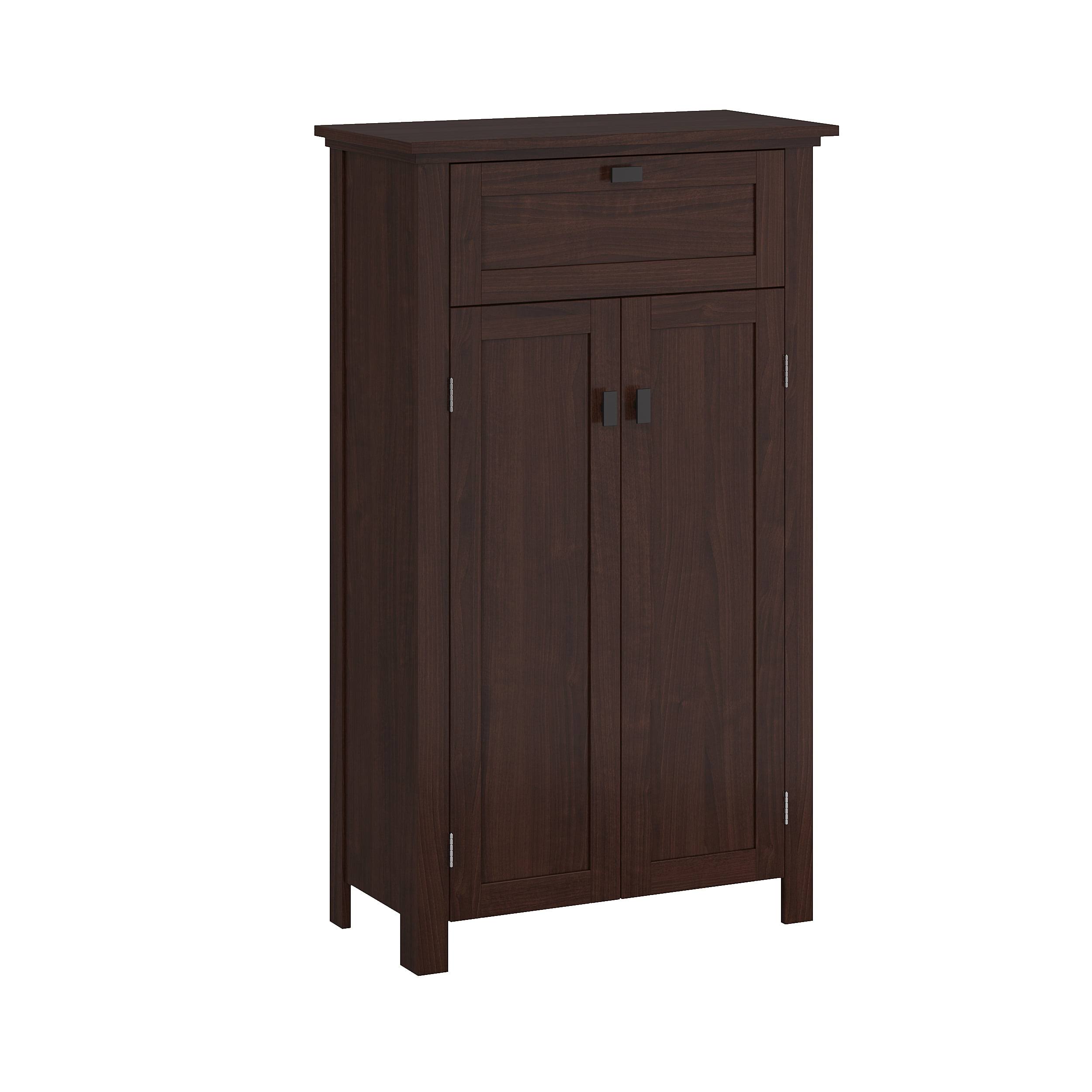 Home Hayward Two-Door Floor Cabinet, Dark Woodgrain