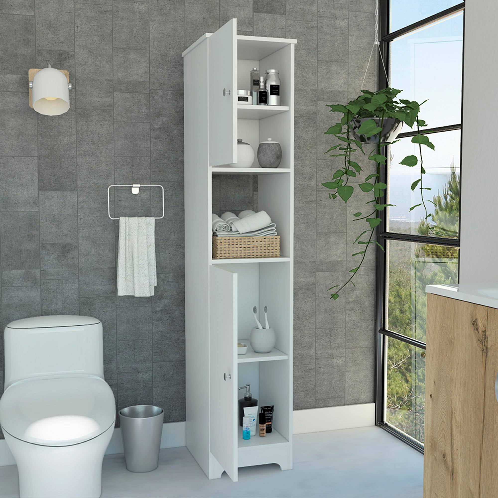 Boahaus Camrose Linen Cabinet (White)