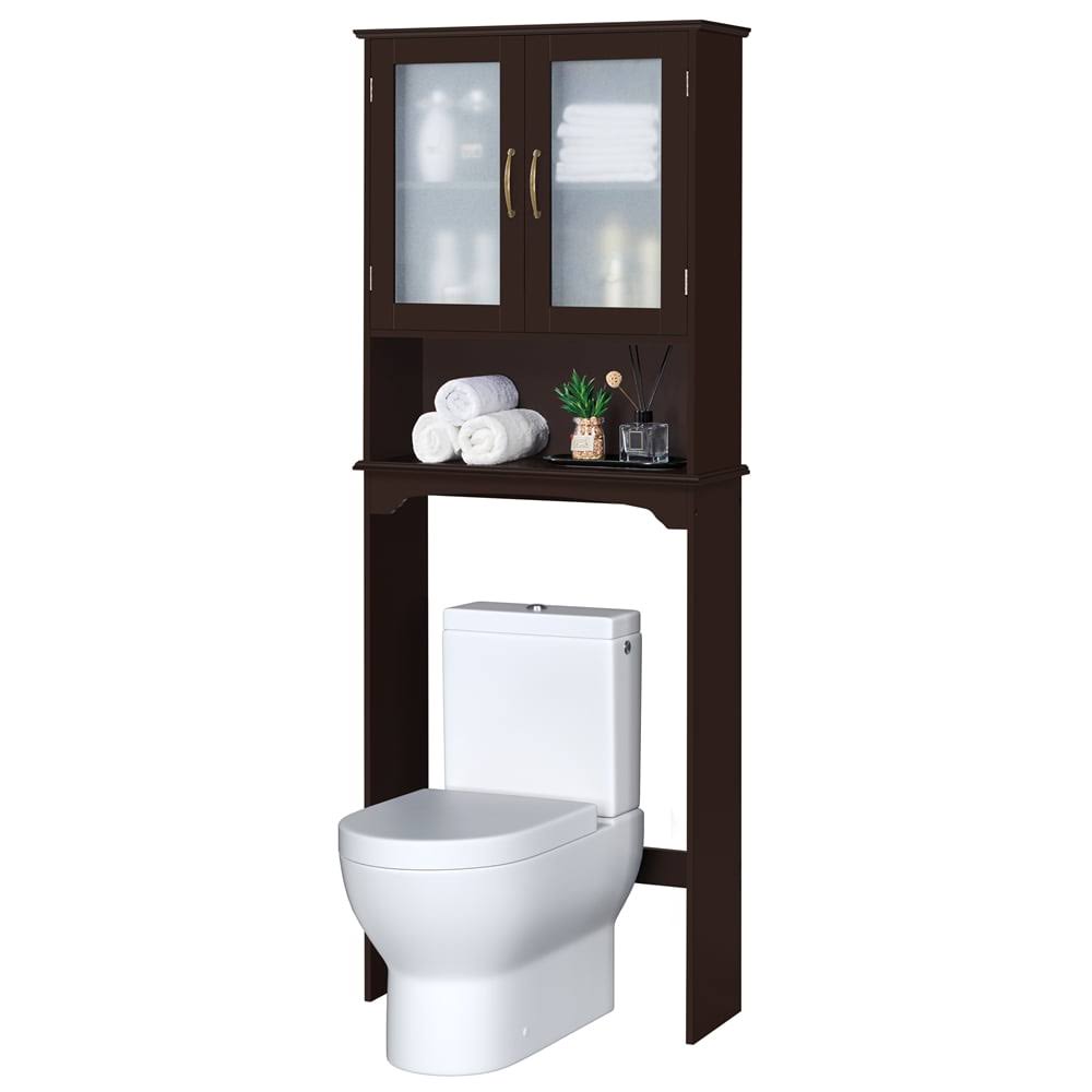Modern Over the Toilet Storage Cabinet Space Saver for Bathroom,  Espresso