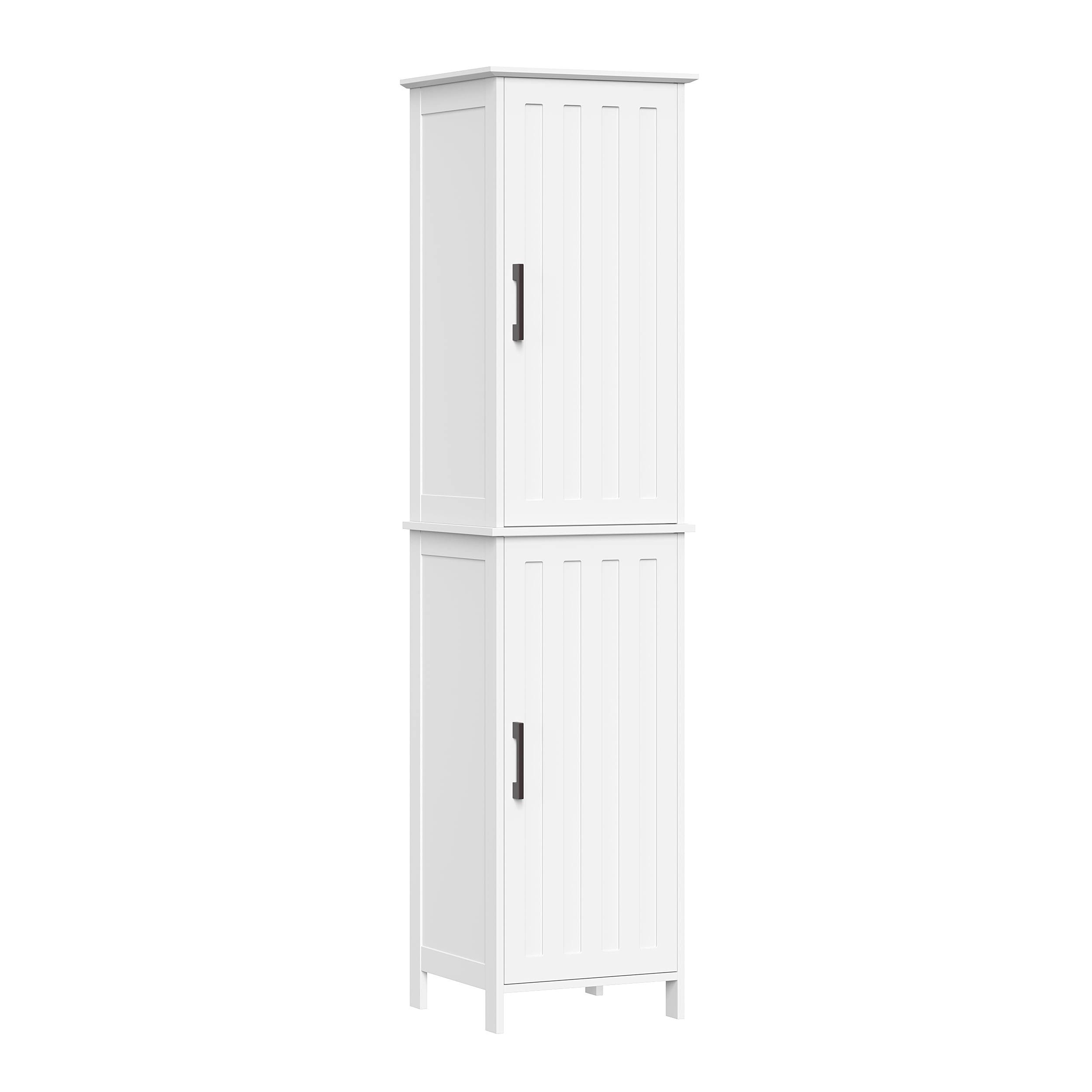 Home Monroe Two-Door Tall Cabinet   White