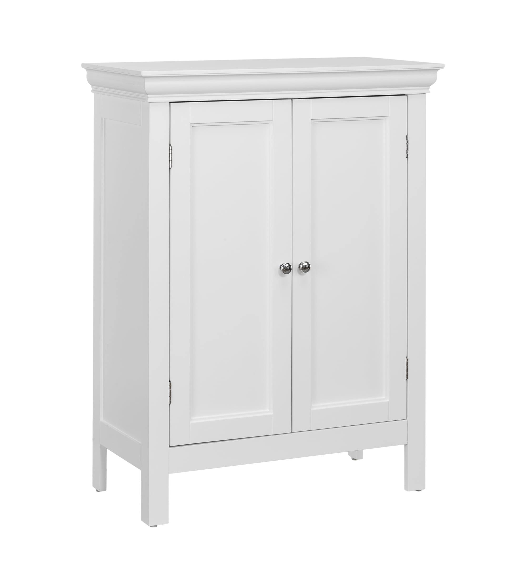 Stratford Wooden Floor Cabinet with 2 Shelves, White
