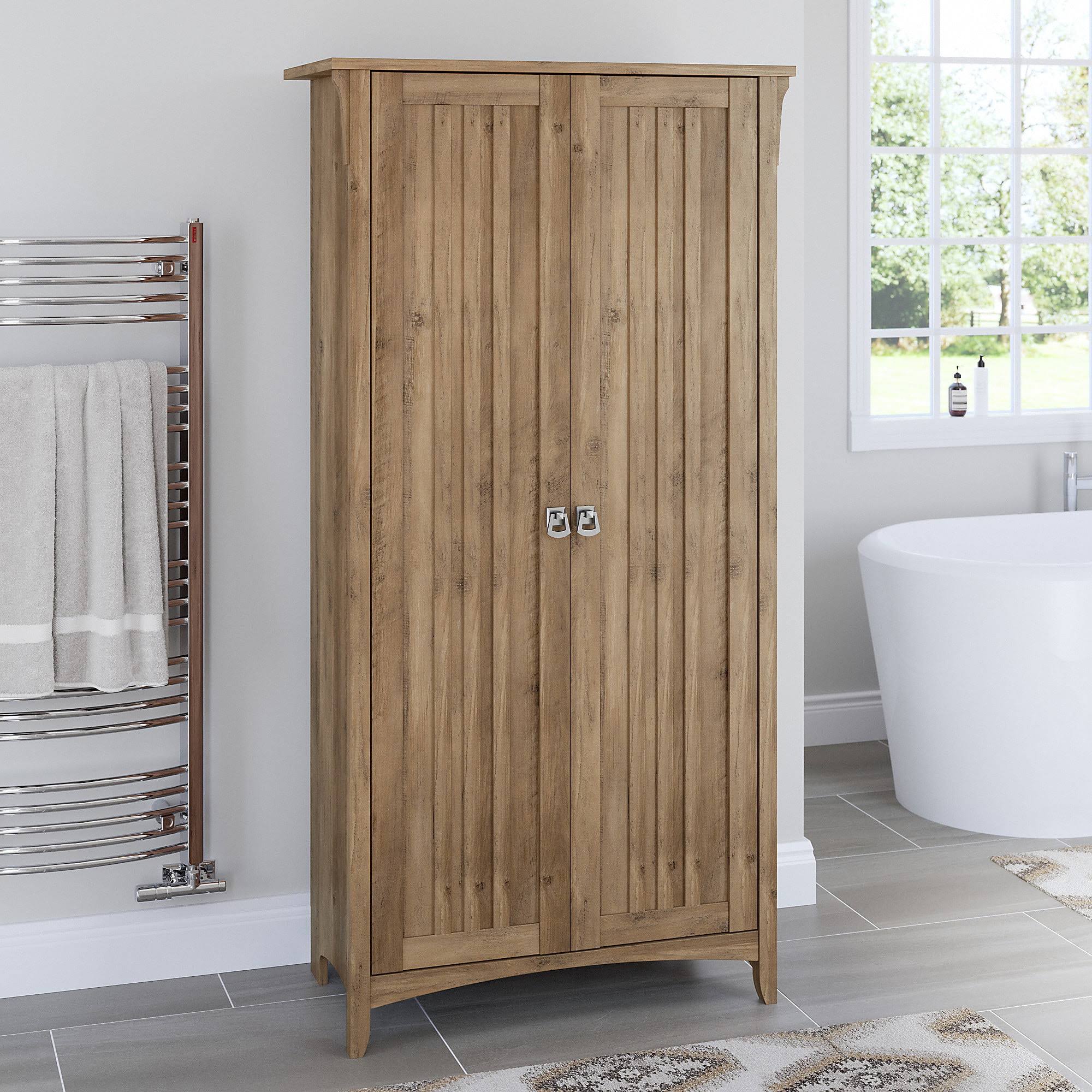 Salinas Bathroom Storage Cabinet with Doors, Green