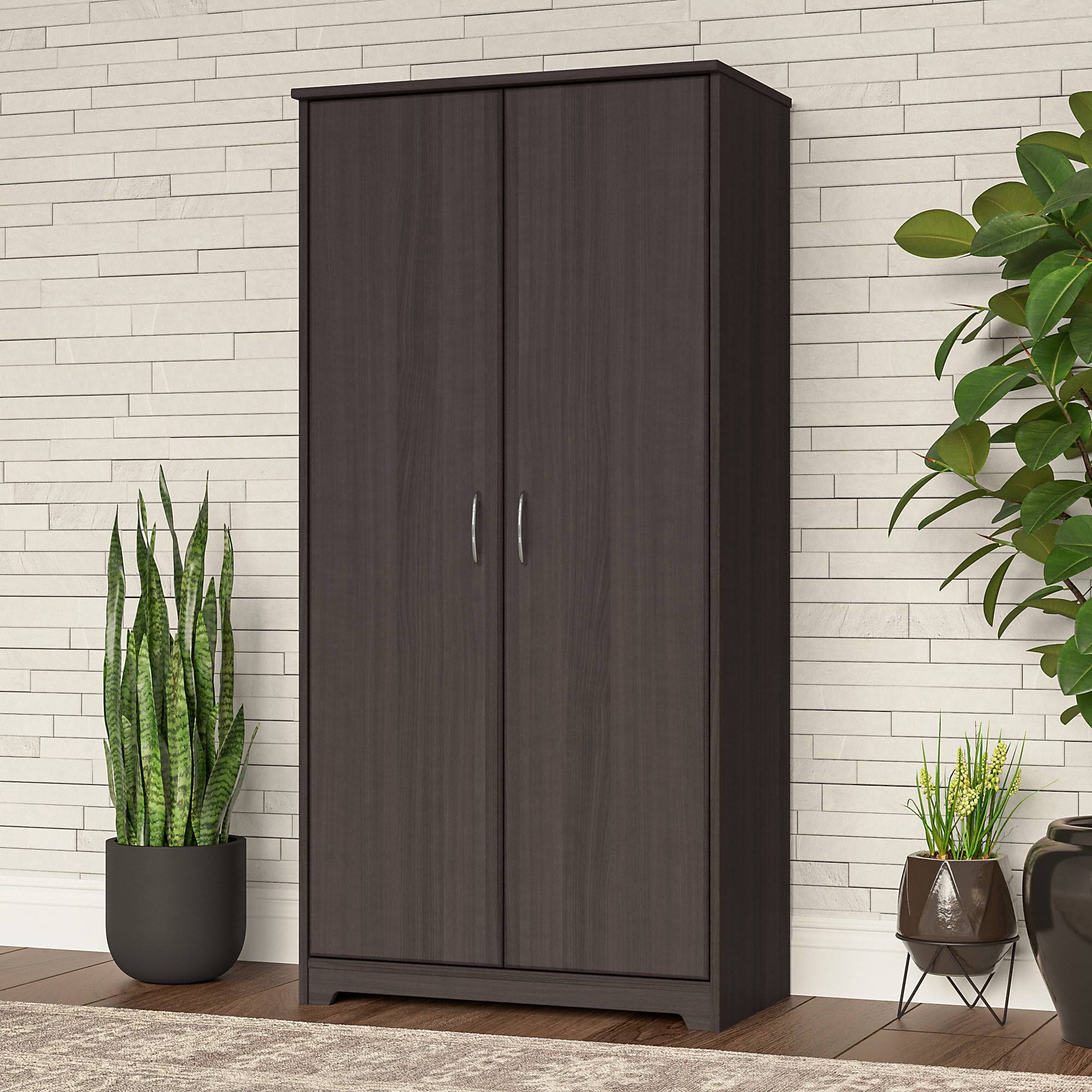 Cabot Tall Storage Cabinet with Doors in Heather Gray