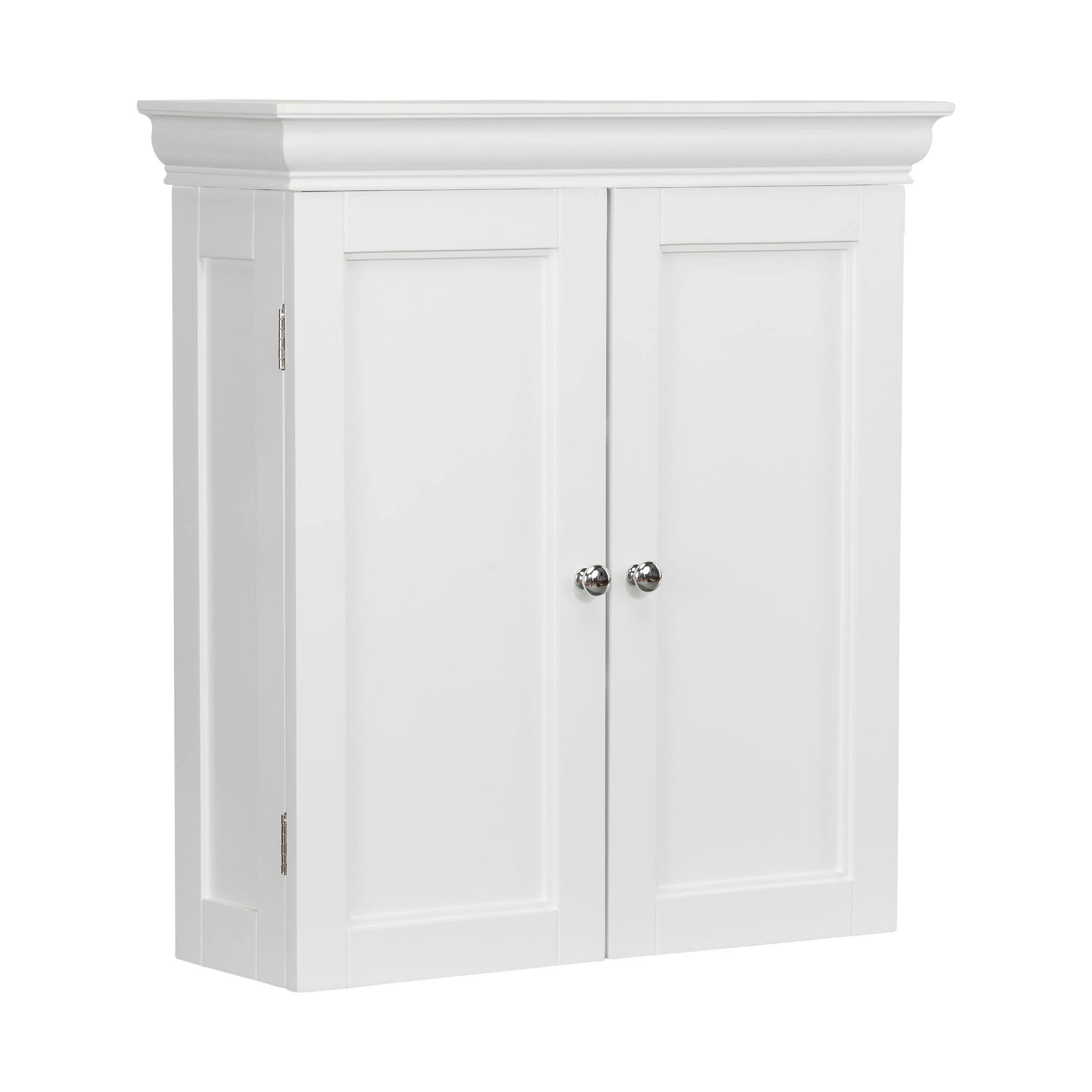 Stratford Two Door Removable Wall Cabinet with Two Contemporary Style Doors, White