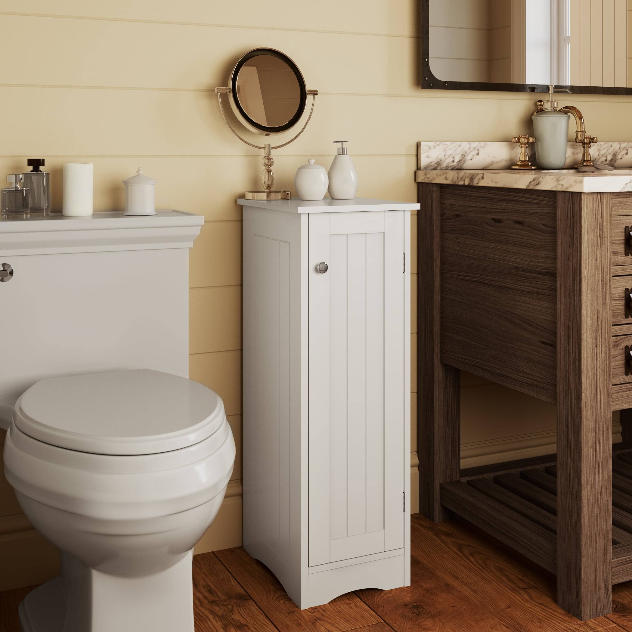 Ashland Slim Single Door Cabinet, White