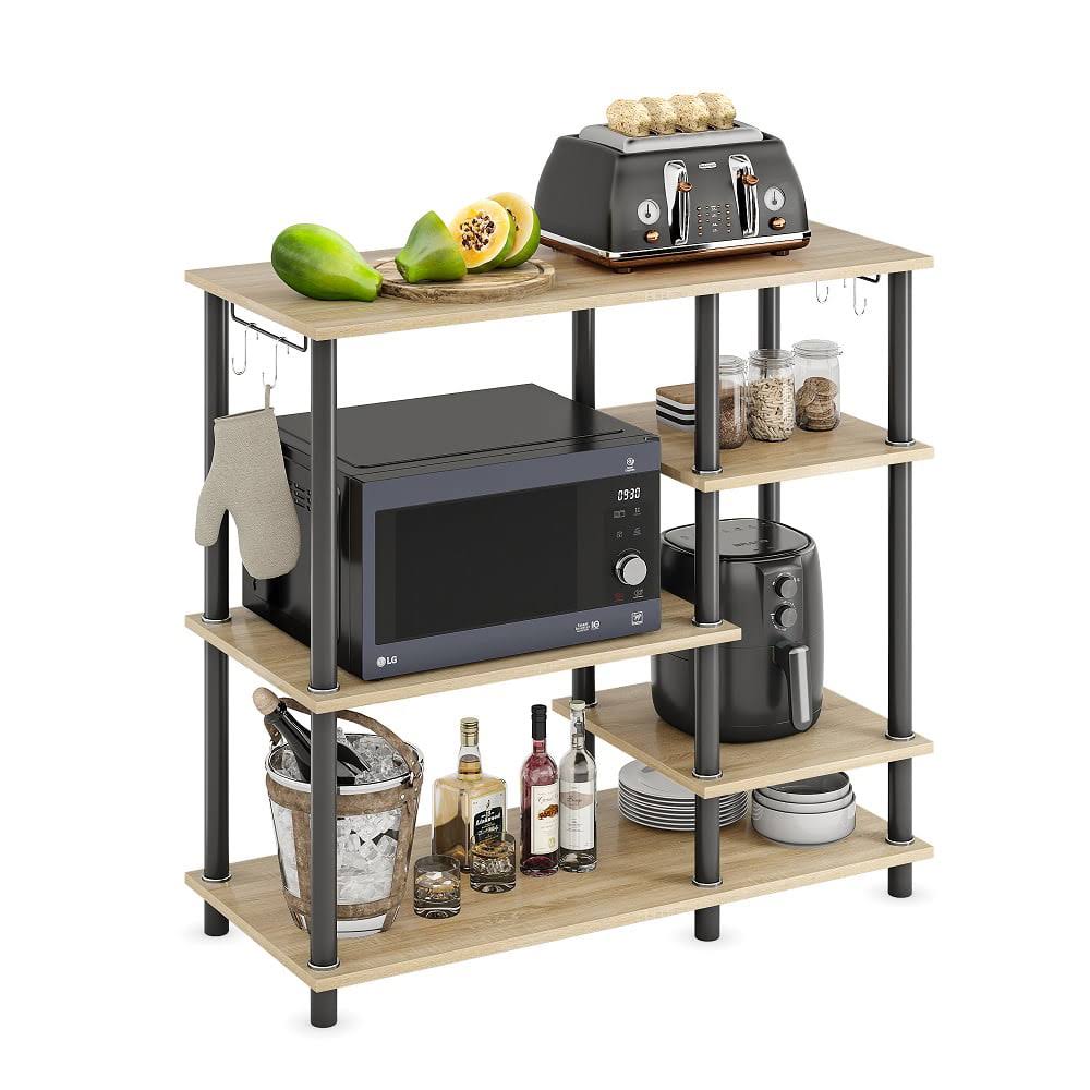 Bestier 5 Tier Kitchen Baker s Rack Microwave Oven Stand in Oak