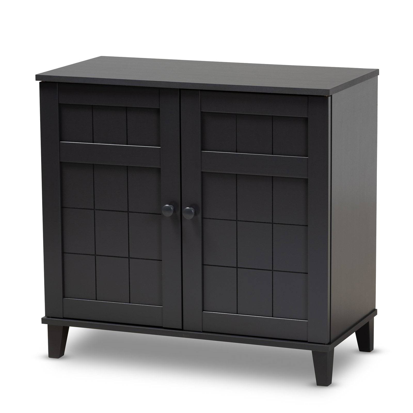 Glidden Modern and Contemporary Dark Grey Finished 4-Shelf Wood Shoe Storage Cabinet