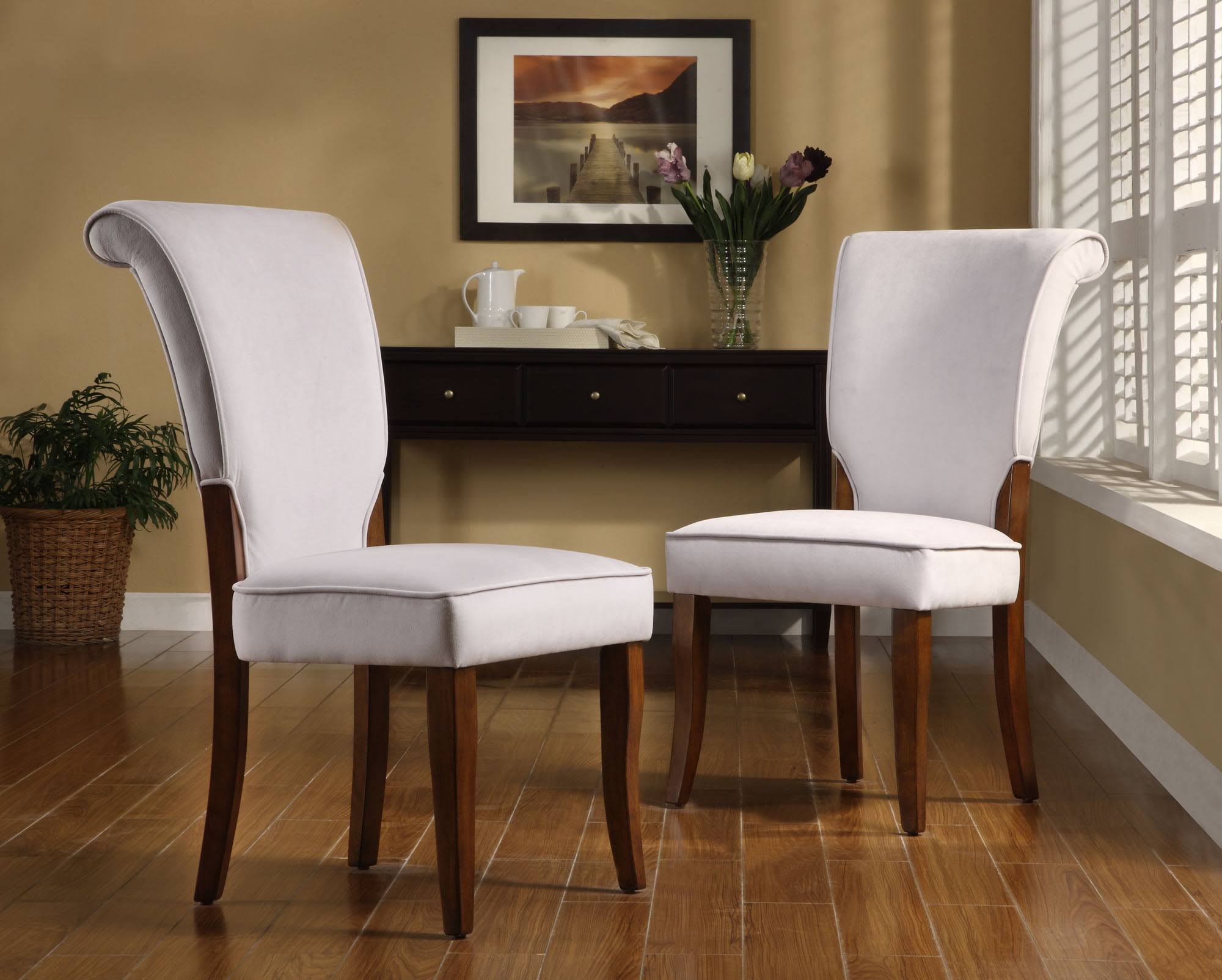 Alamosa Velvet Parson Chairs   Set of 2, Gray