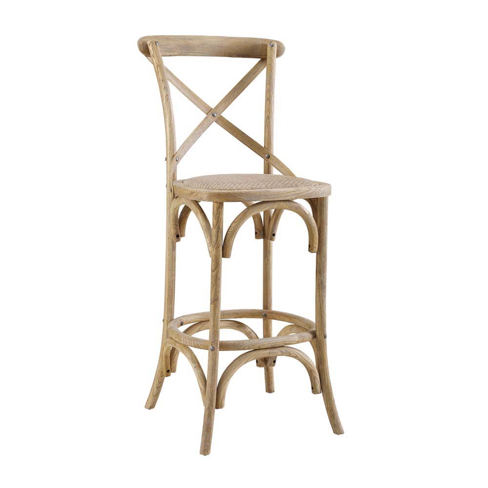 Roxy Counter Stool, Gray Wash, 24 inch Seat Height, Assembled
