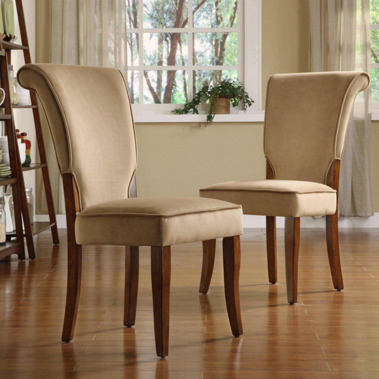 Alamosa Velvet Parson Chairs   Set of 2, Peat