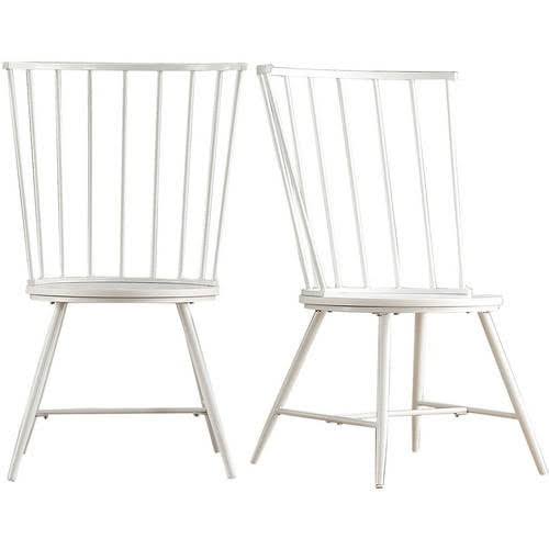 Chelsea Dining Chair, Set of 2, White, 39  H x 21.5  W x 22.5  L