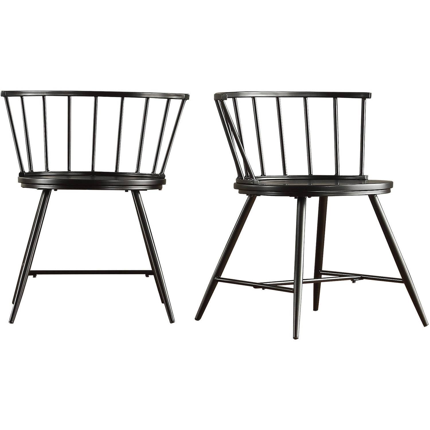 Chelsea Dining Chair, Set of 2, Black, 28  H x 21.5  W x 20  L