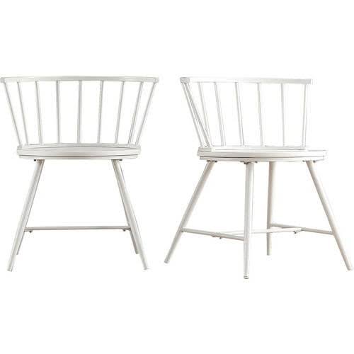 Chelsea Dining Chair, Set of 2, White, 28  H x 21.5  W x 20  L