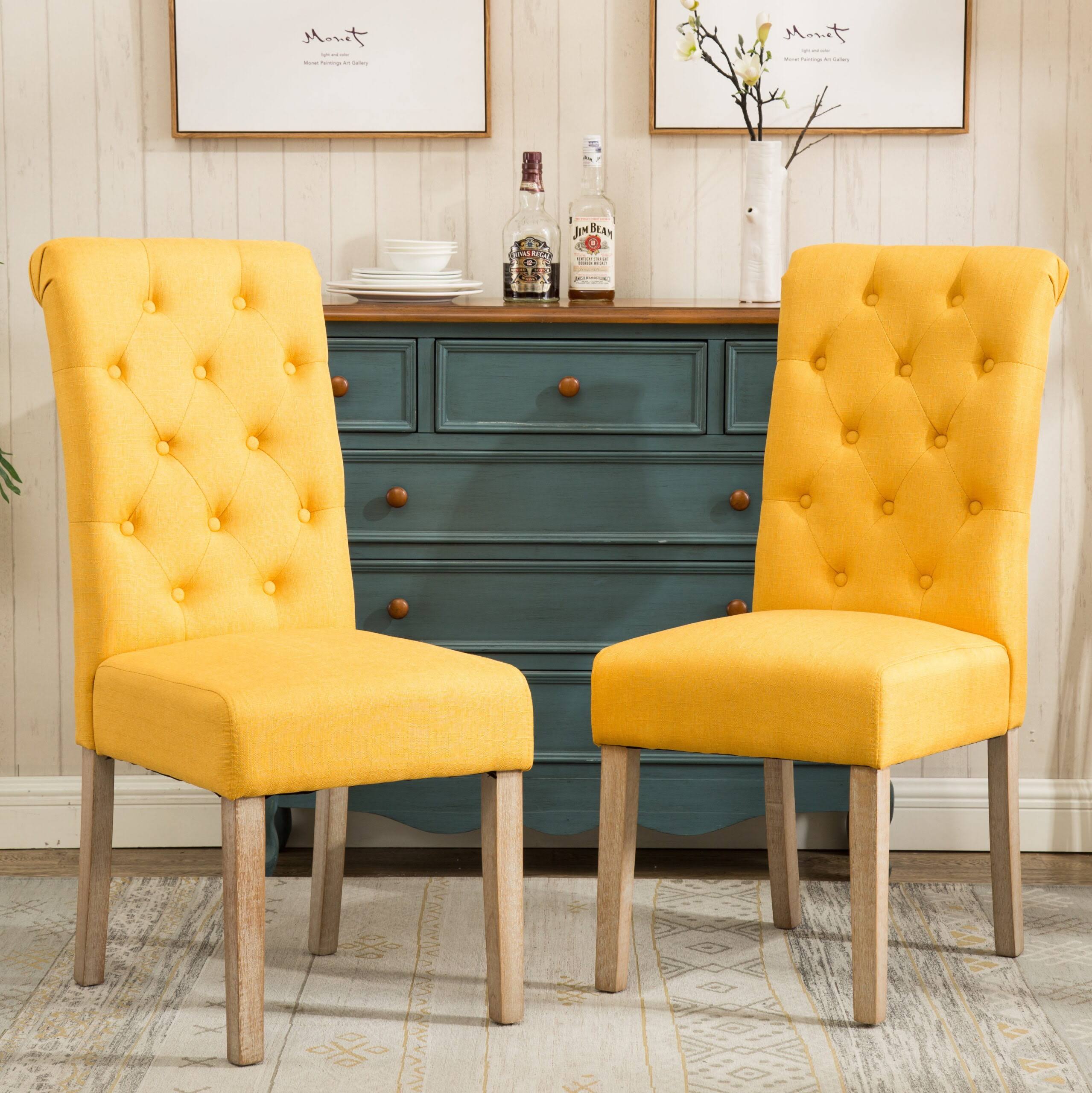 Habit Dining Chair, Set of 2, Yellow