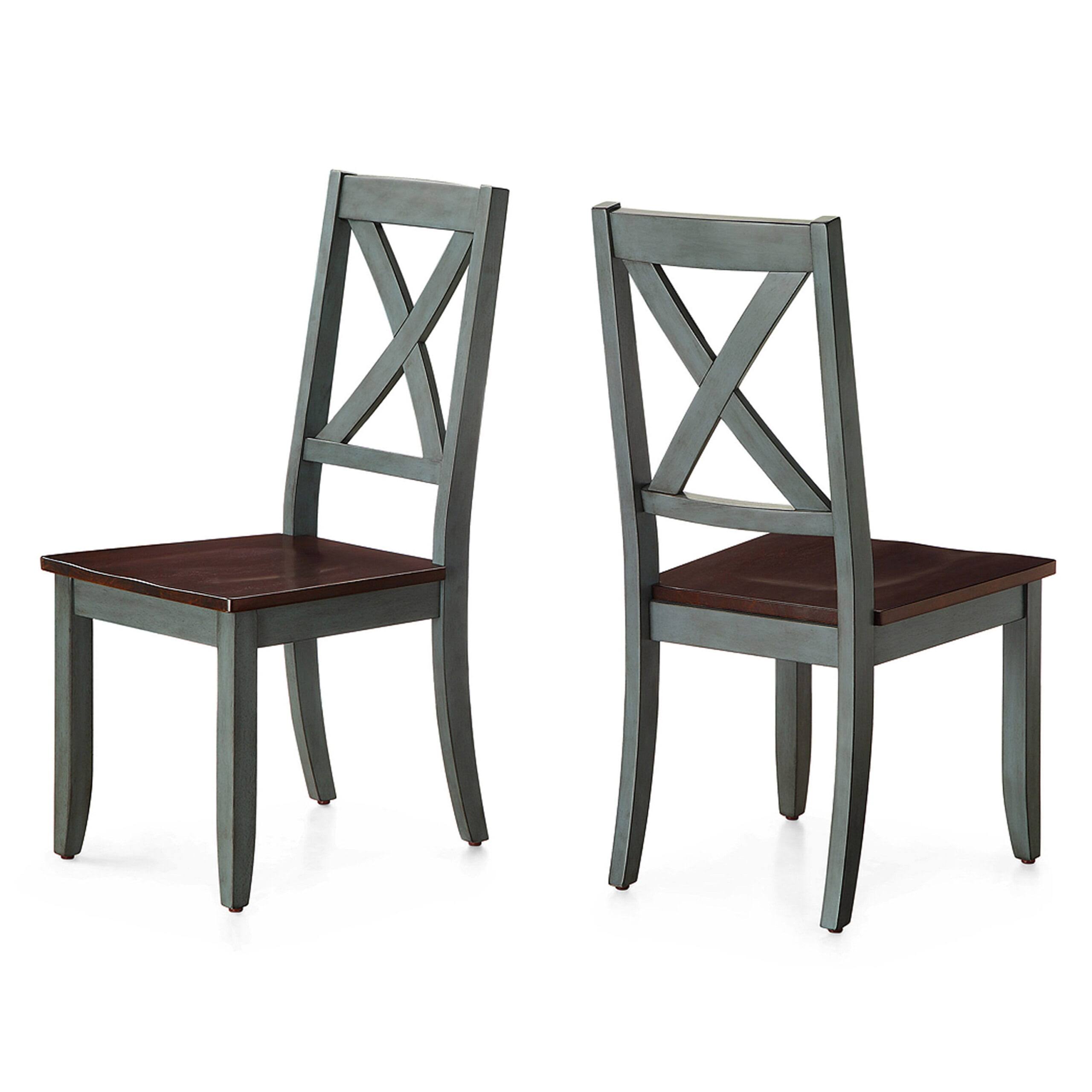 Gardens Maddox Crossing Dining Chairs, Set of 2, Dark Seafoam Finish