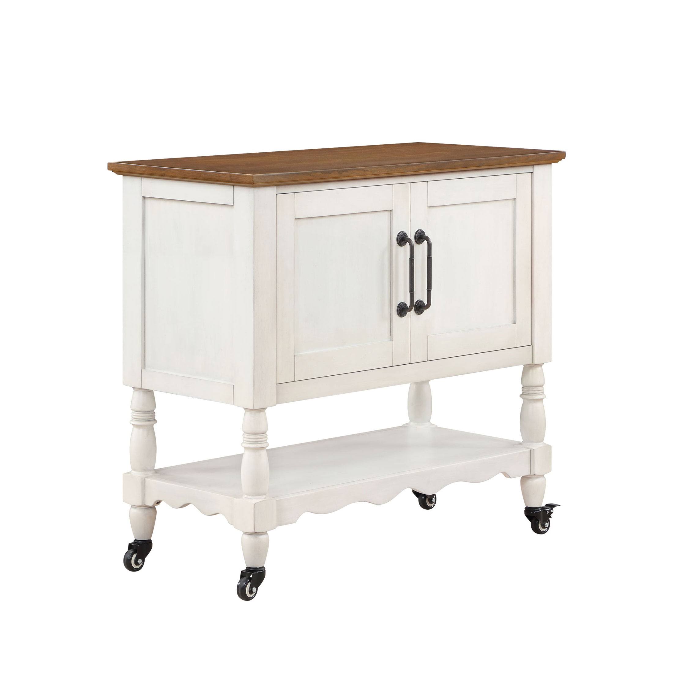 The  Woman Two-Tone Kitchen Cart, White