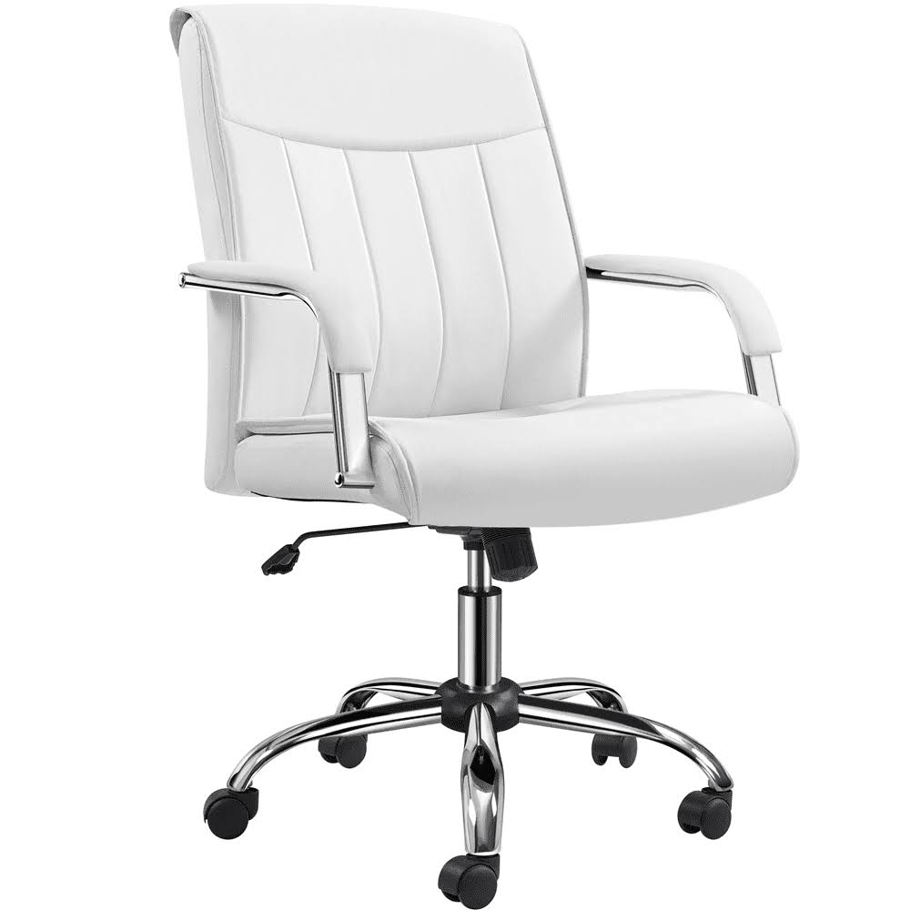 Steady 22.5 in Executive Chair, 300 lbs. Capacity, White