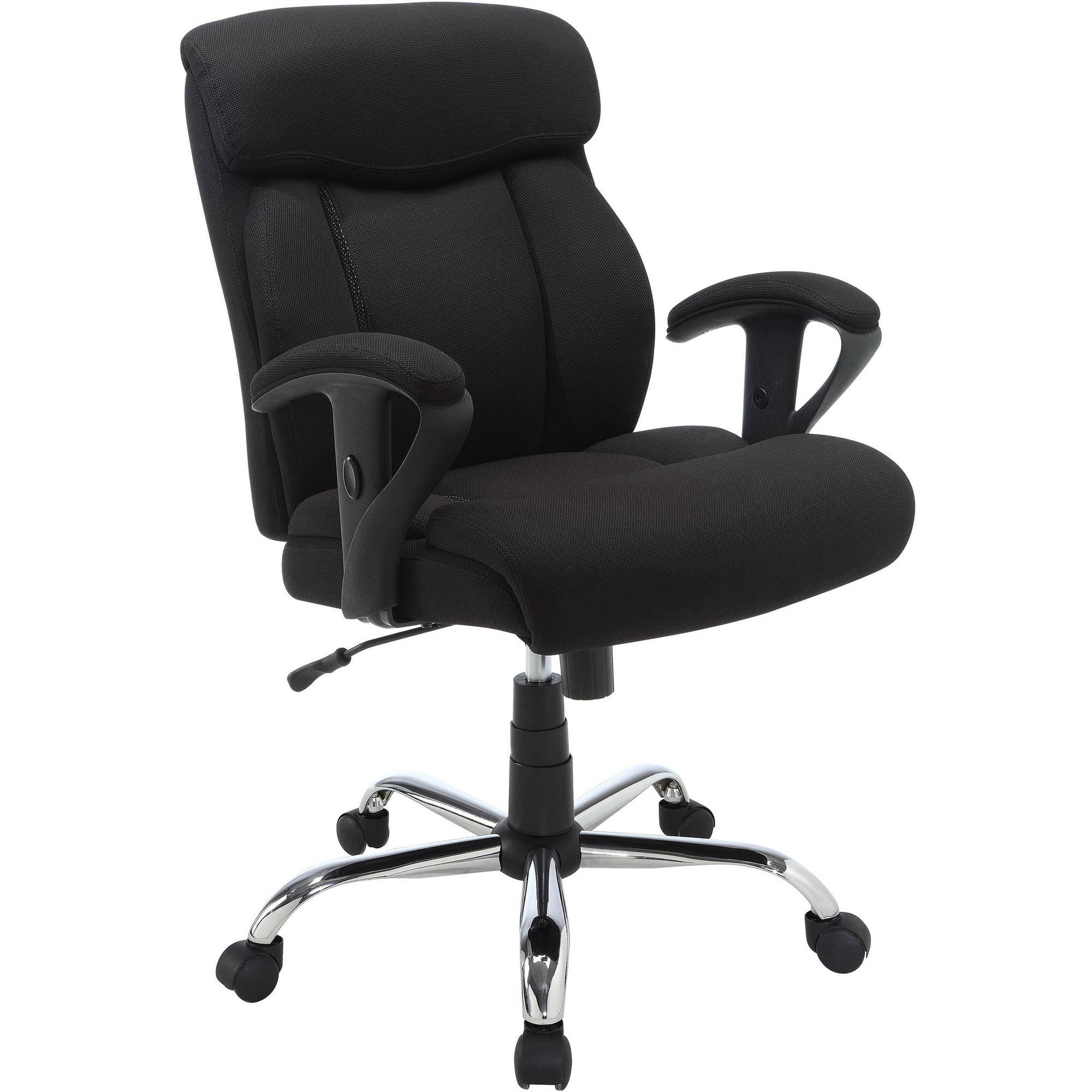 Big   Tall Fabric Manager Office Chair, Supports up to 300 lbs, Black