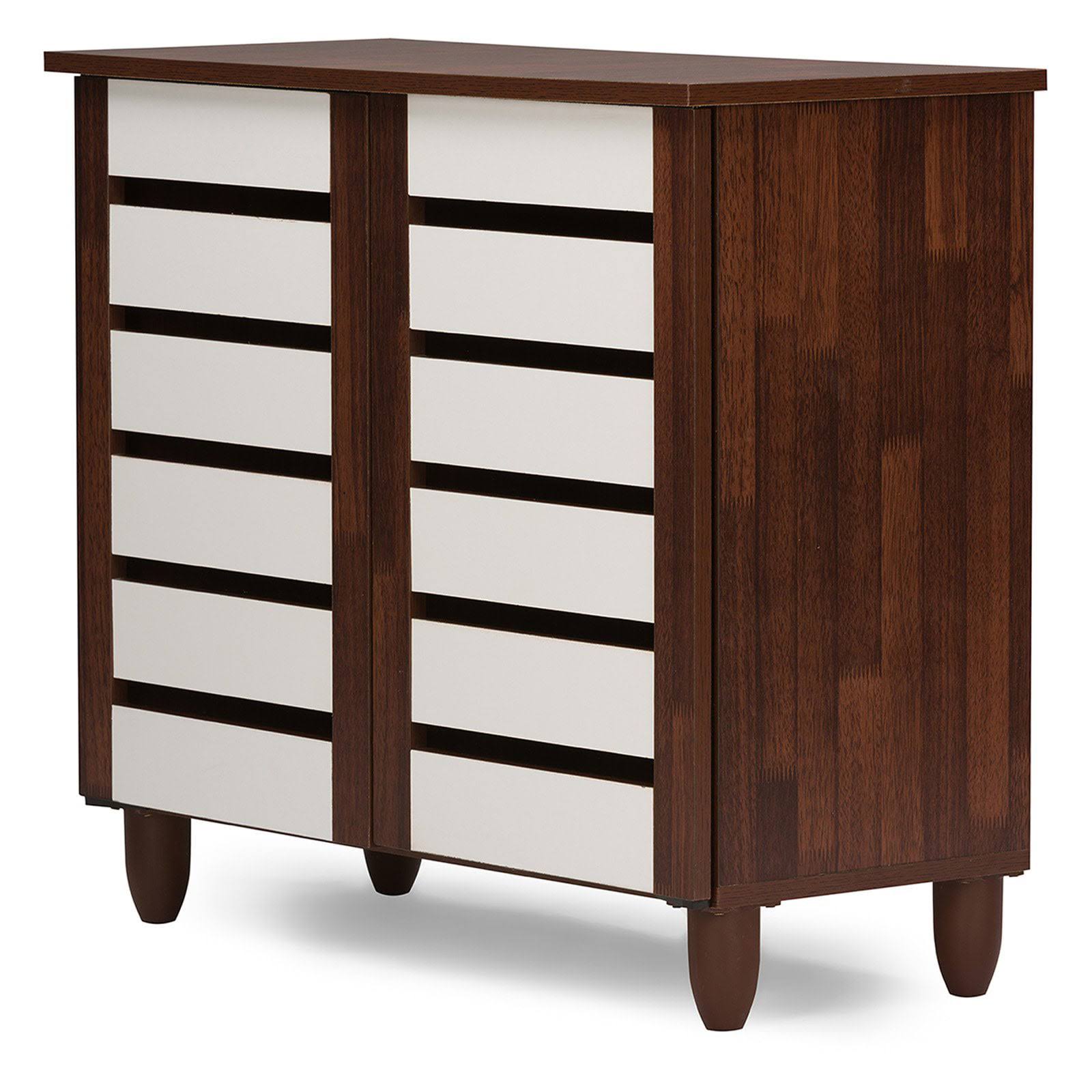 Gisela 2 Door Shoe Cabinet, Brown