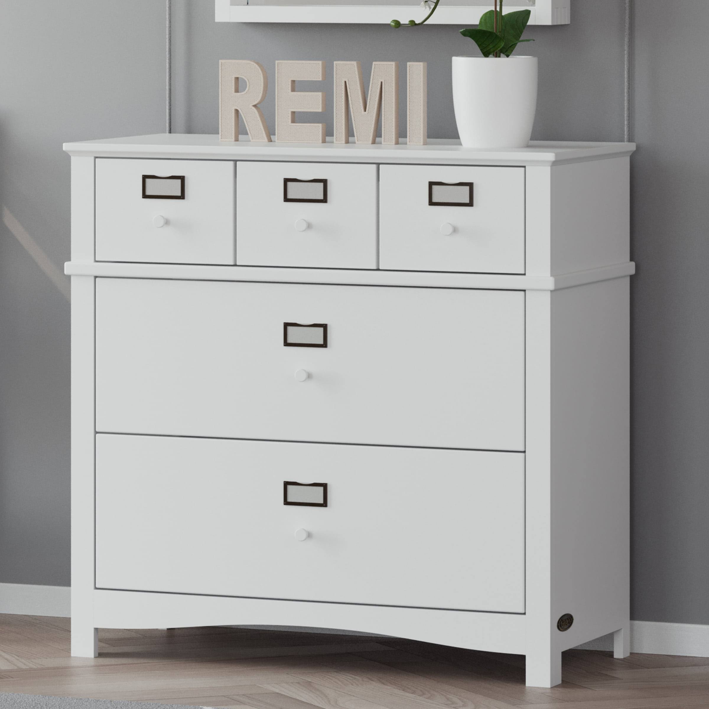 Graco Story 3 Drawer Classic Customizable Dresser White
