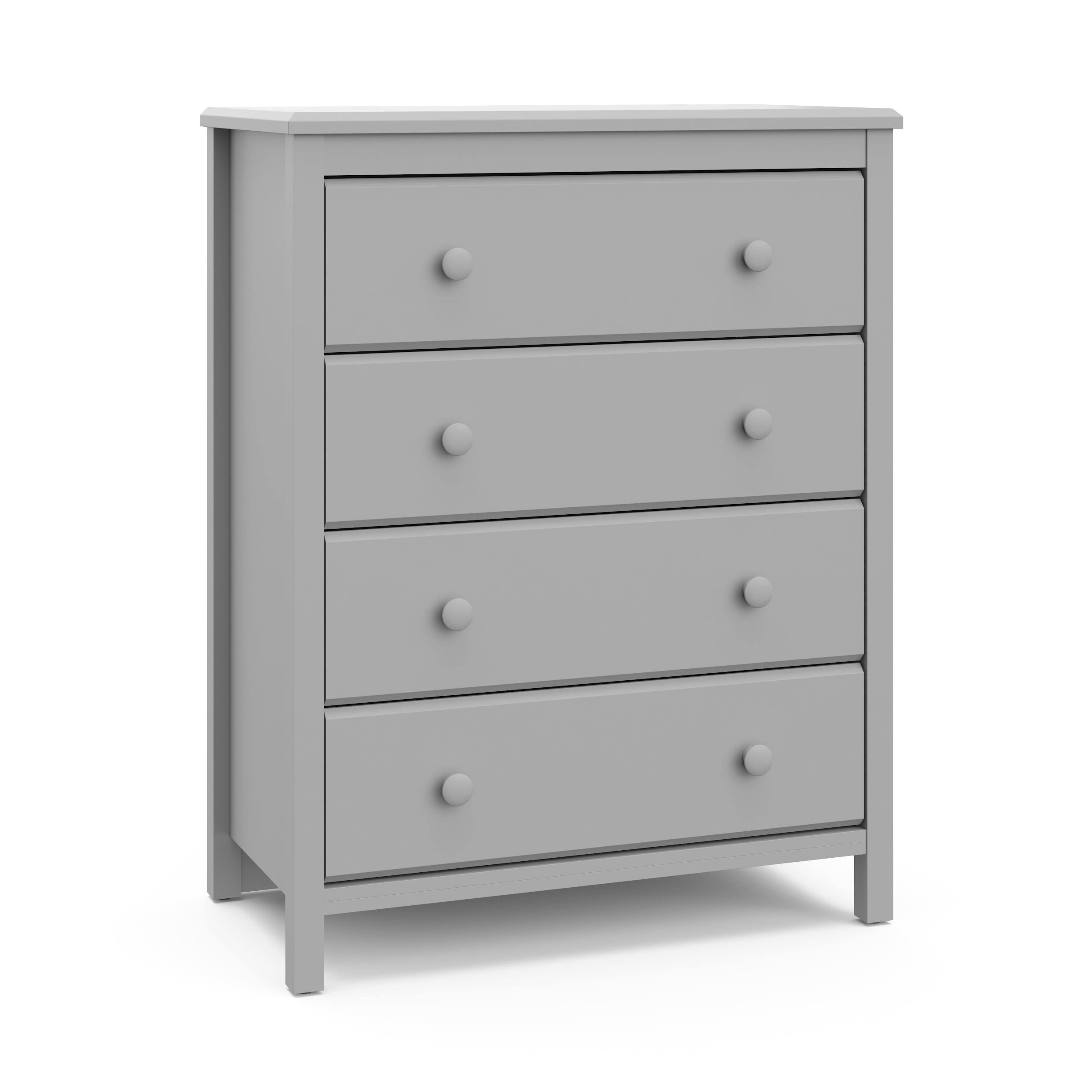 Alpine 4 Drawer Modern Vertical Dresser Pebble Gray