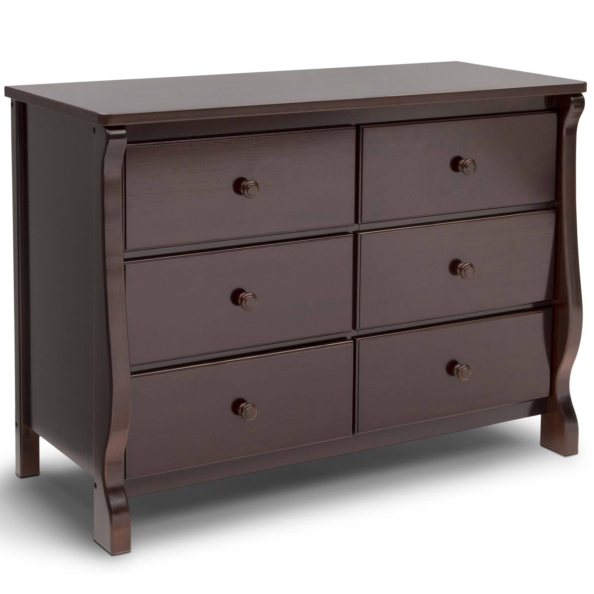 6 Drawer Dresser, Greenguard Gold Certified, Dark Chocolate